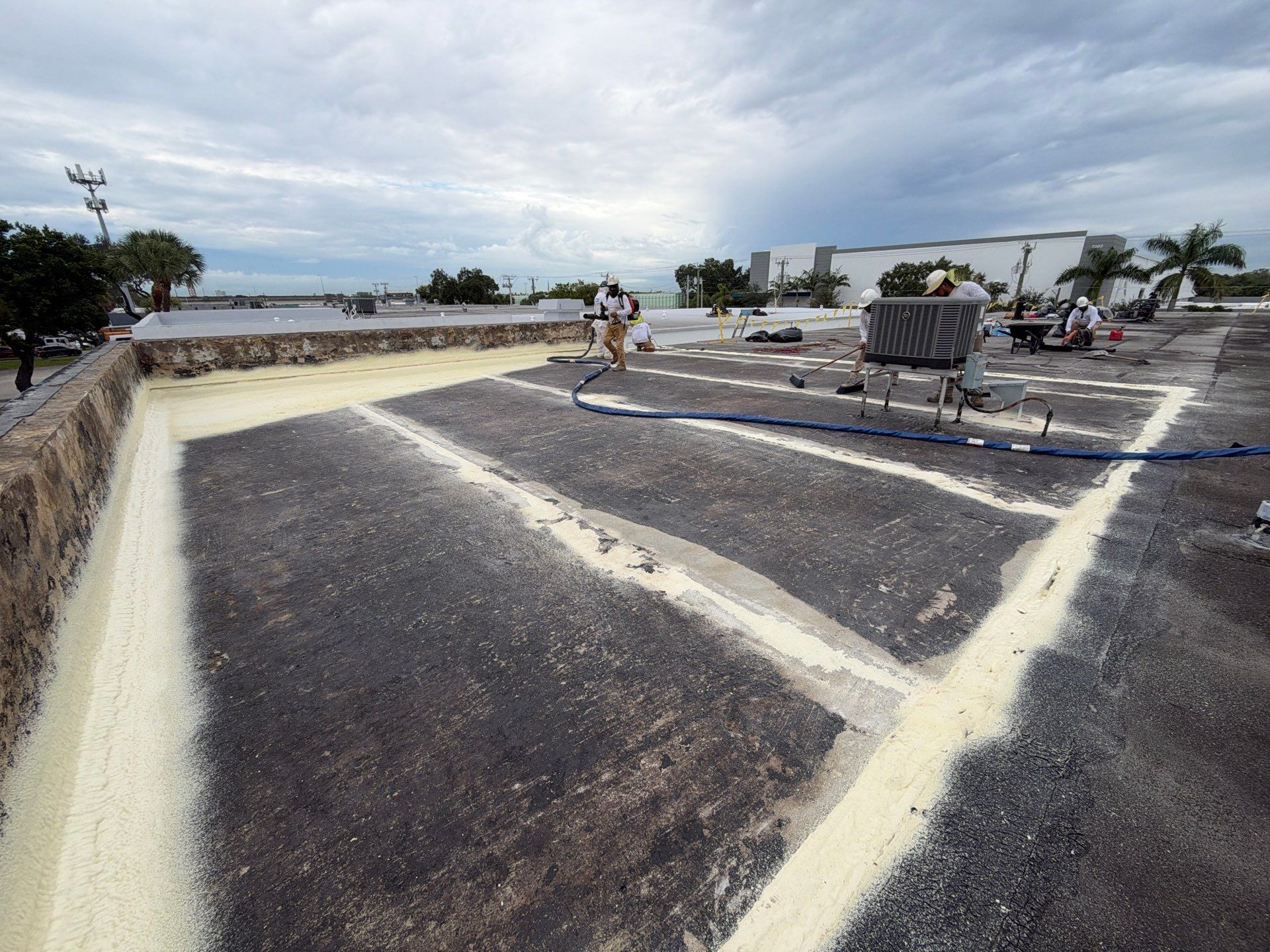 Fort Lauderdale Commercial Roof Restoration with Spray Foam Coating by Roof King LLC