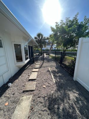 Sarasota, FL 4ft. Tall Black 3-Rail Aluminum Fence