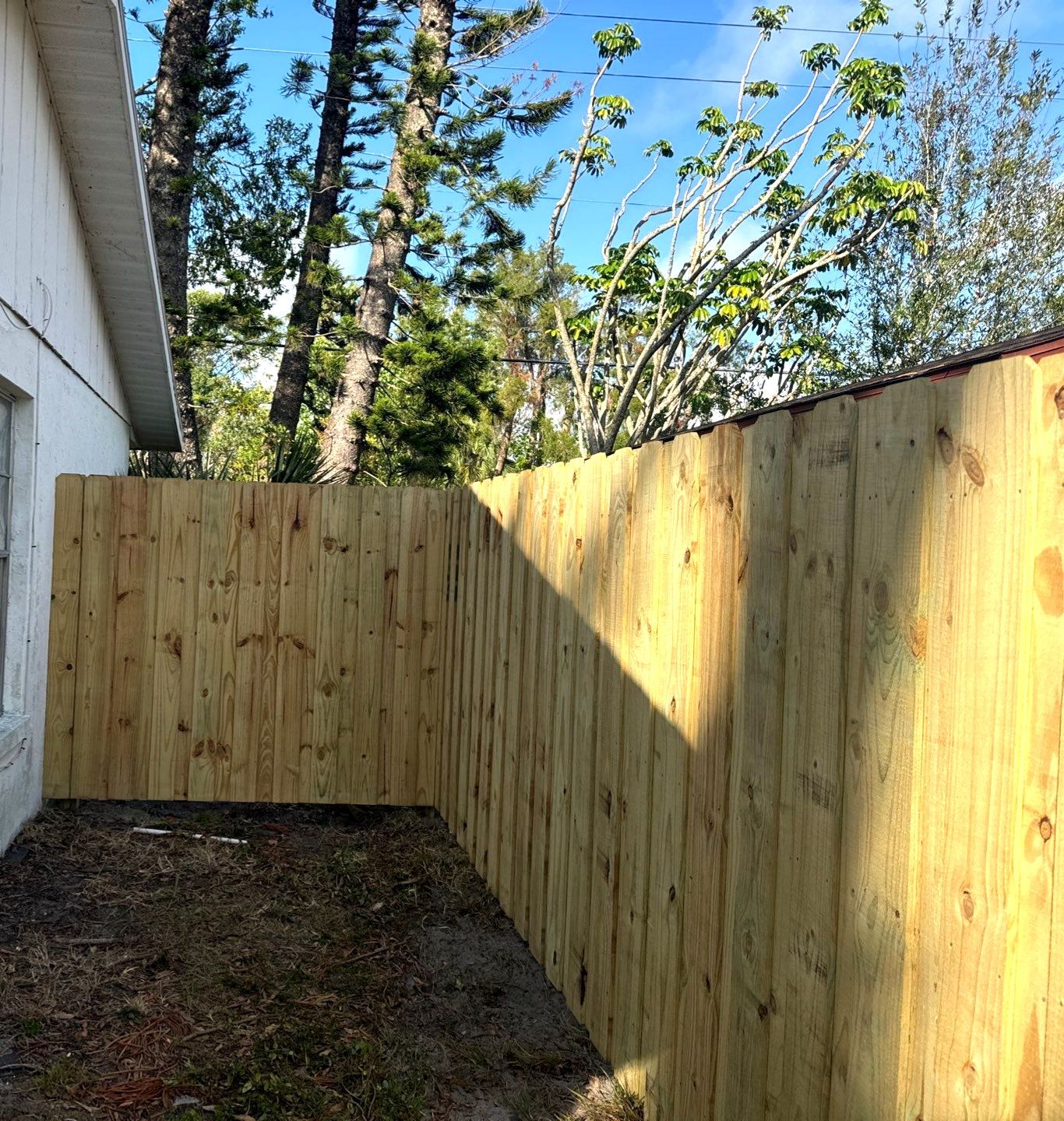 Wood Fence Installation using 6Ft Pressure Treated Wood Board On Board Privacy Fence by Asap fence and gates, LLC