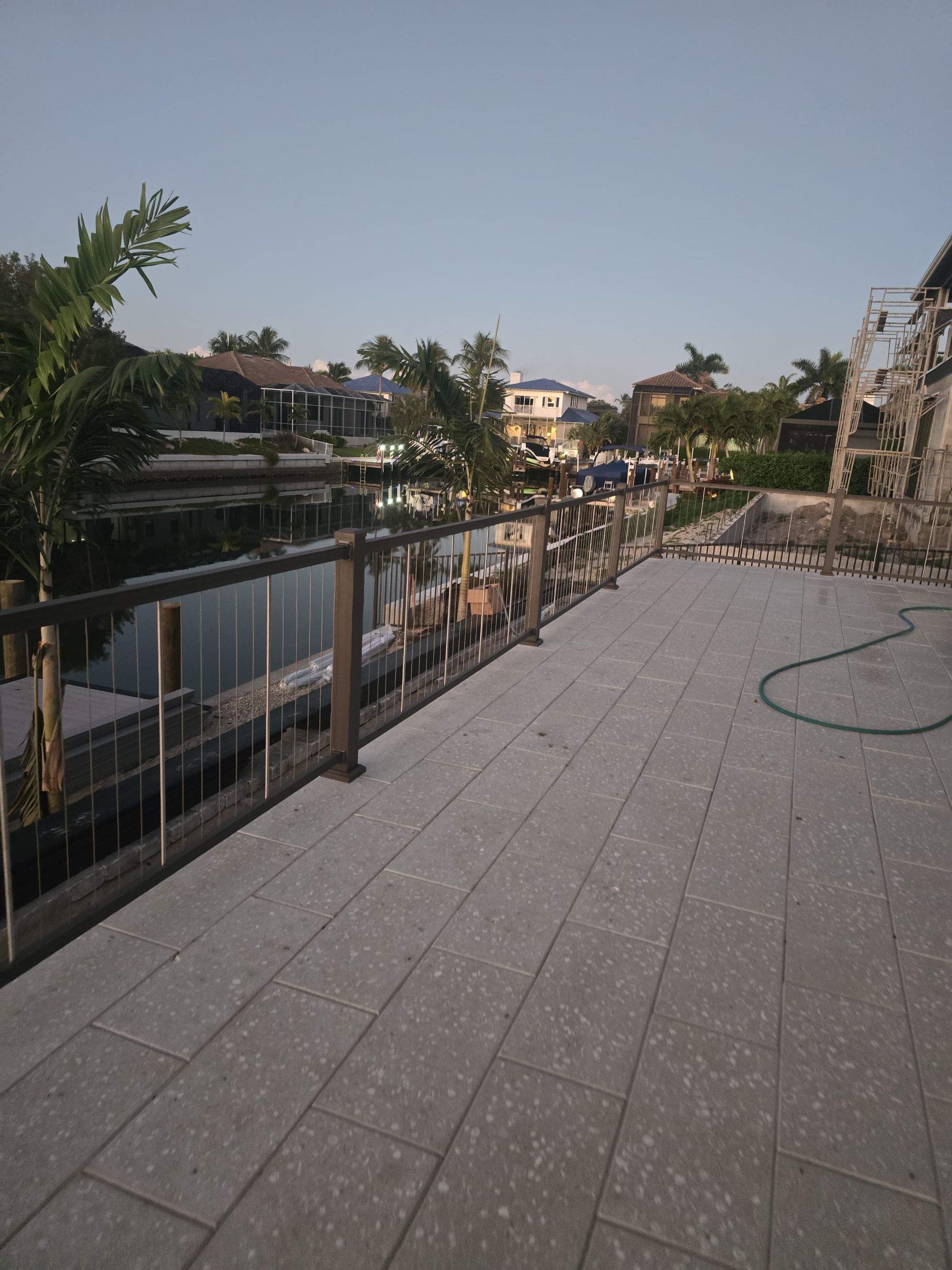 Bronze Aluminum Fence and Cable Railing in Marco Island by True Fence LLC