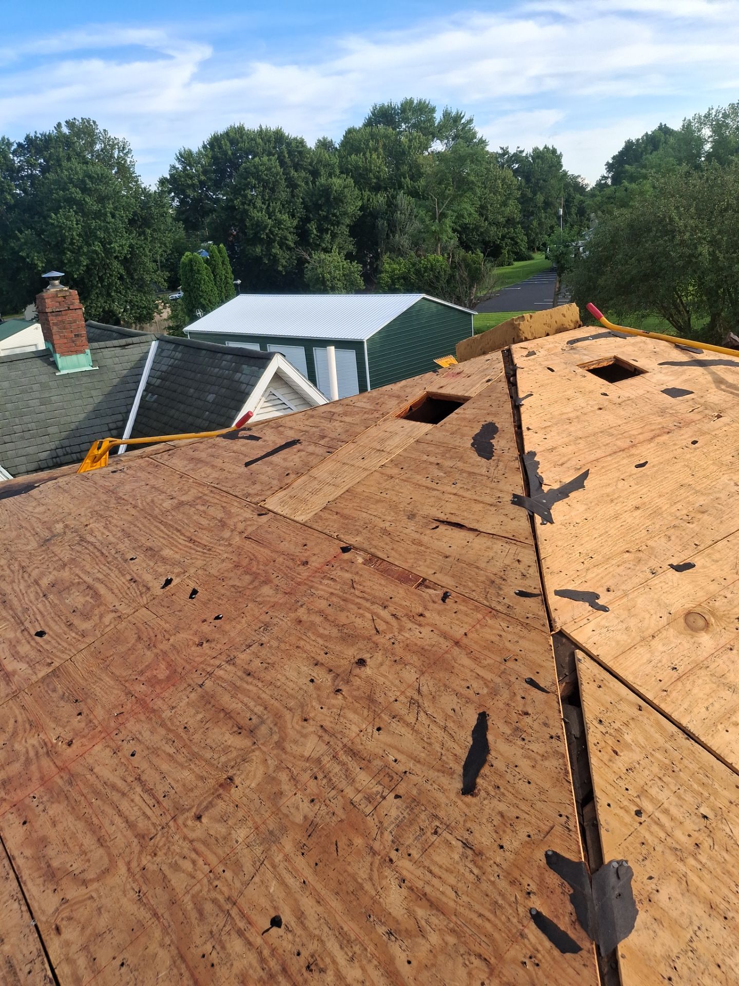 Residential Roofing Installation using GAF Timberline HDZ Williamsburg Slate by Rainstoppers Roofing