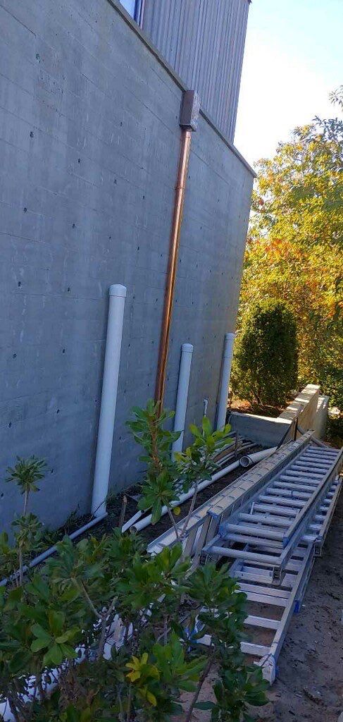 Gutter Installation using 6" Half Round Copper Gutter in Provincetown, MA by Gutter Pro Enterprises