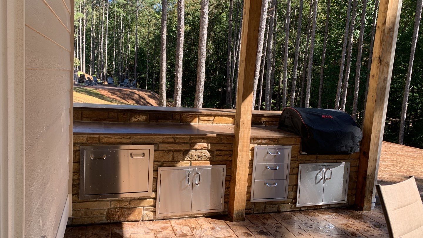 Outdoor Kitchen using Clifrock Panels by Xtreme Concrete Services