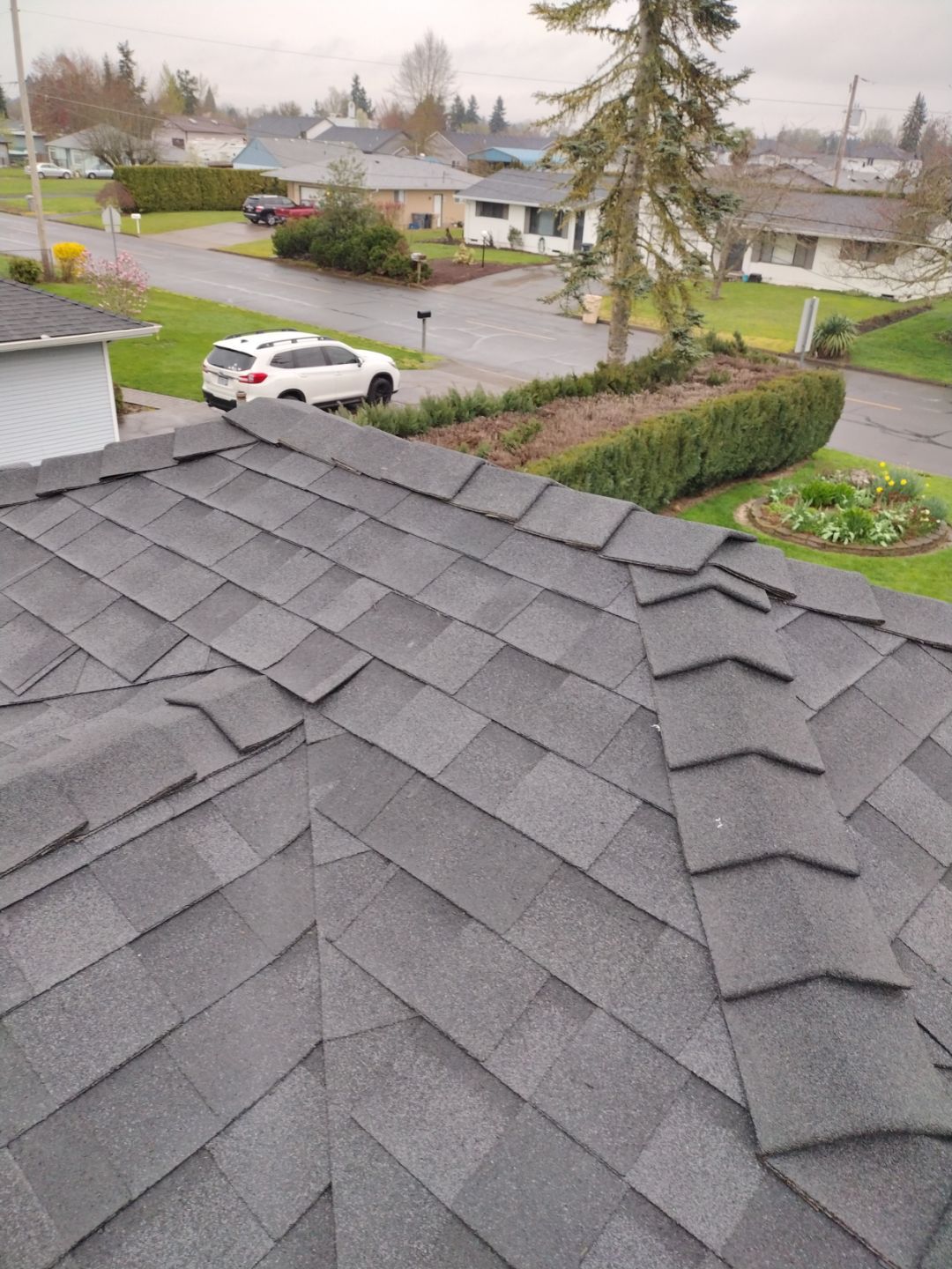 Residential Roofing Installation using IKO Dynasty (Color: Granite Black) by Orezona Building & Roofing Company, Inc.