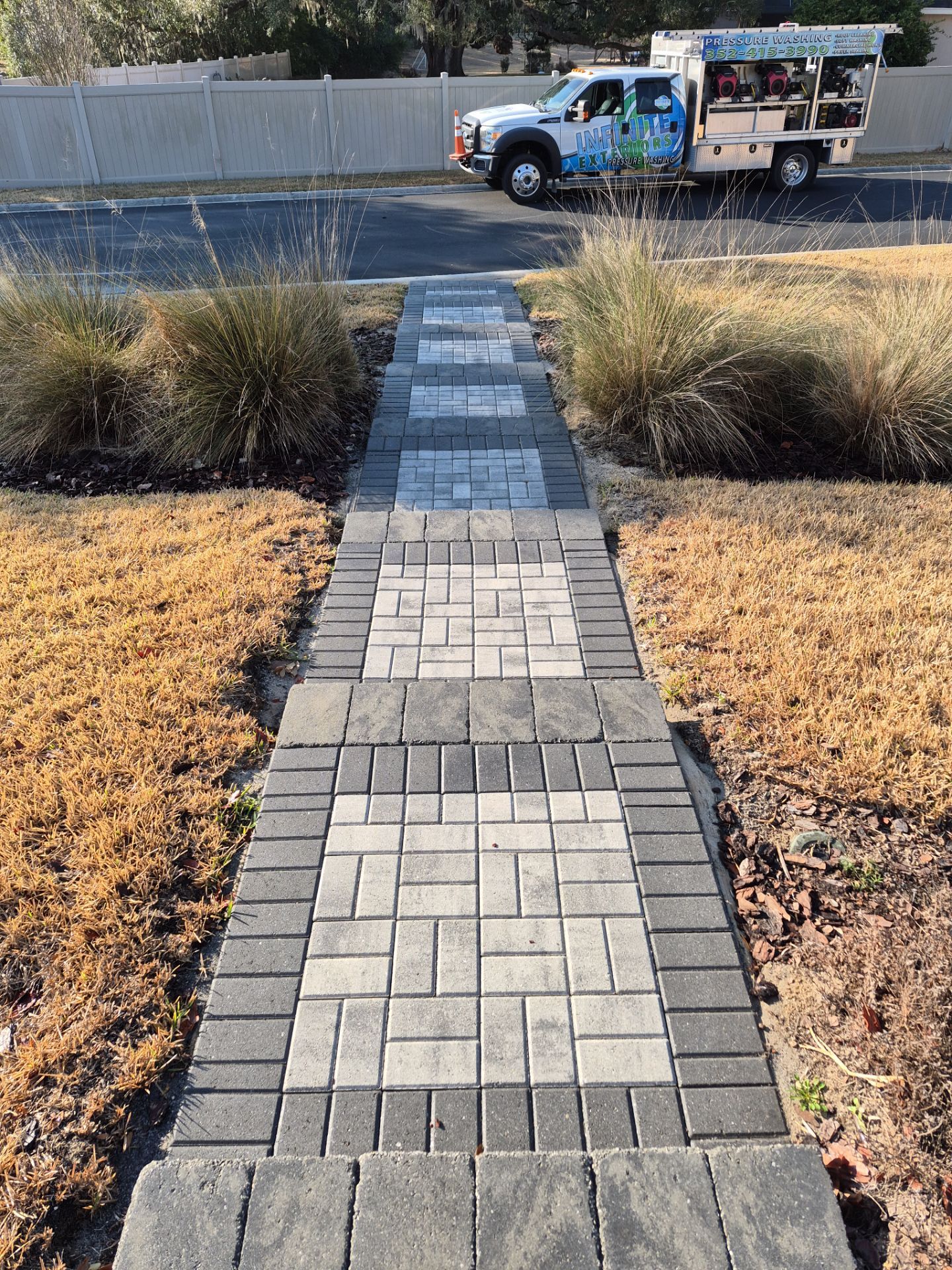 Paver Driveway and Backyard Patio Sealing in Ocala by Infinite Exteriors LLC