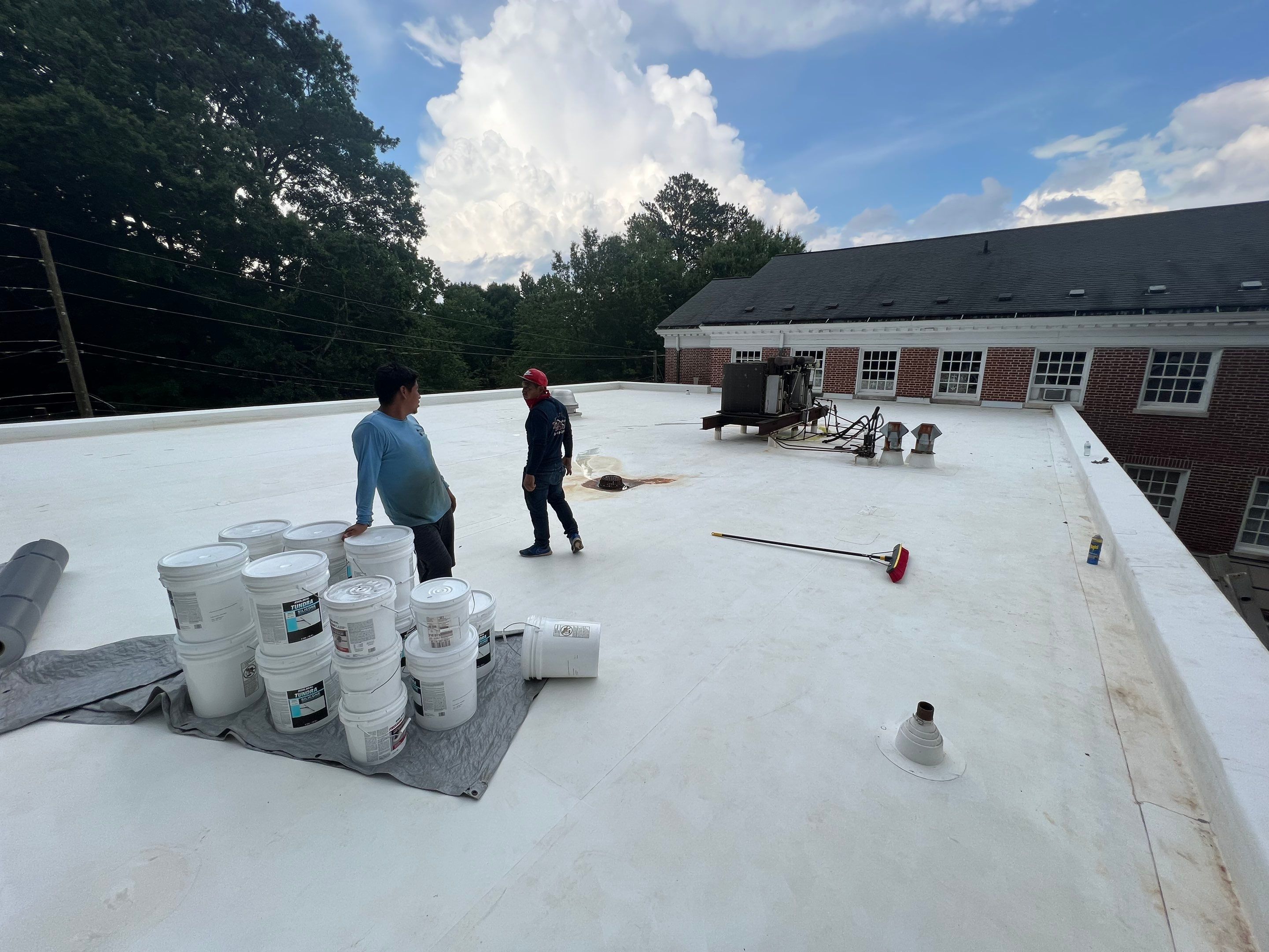 roof coating and partial TPO replacement by Nailed It Roofing & Remodeling LLC