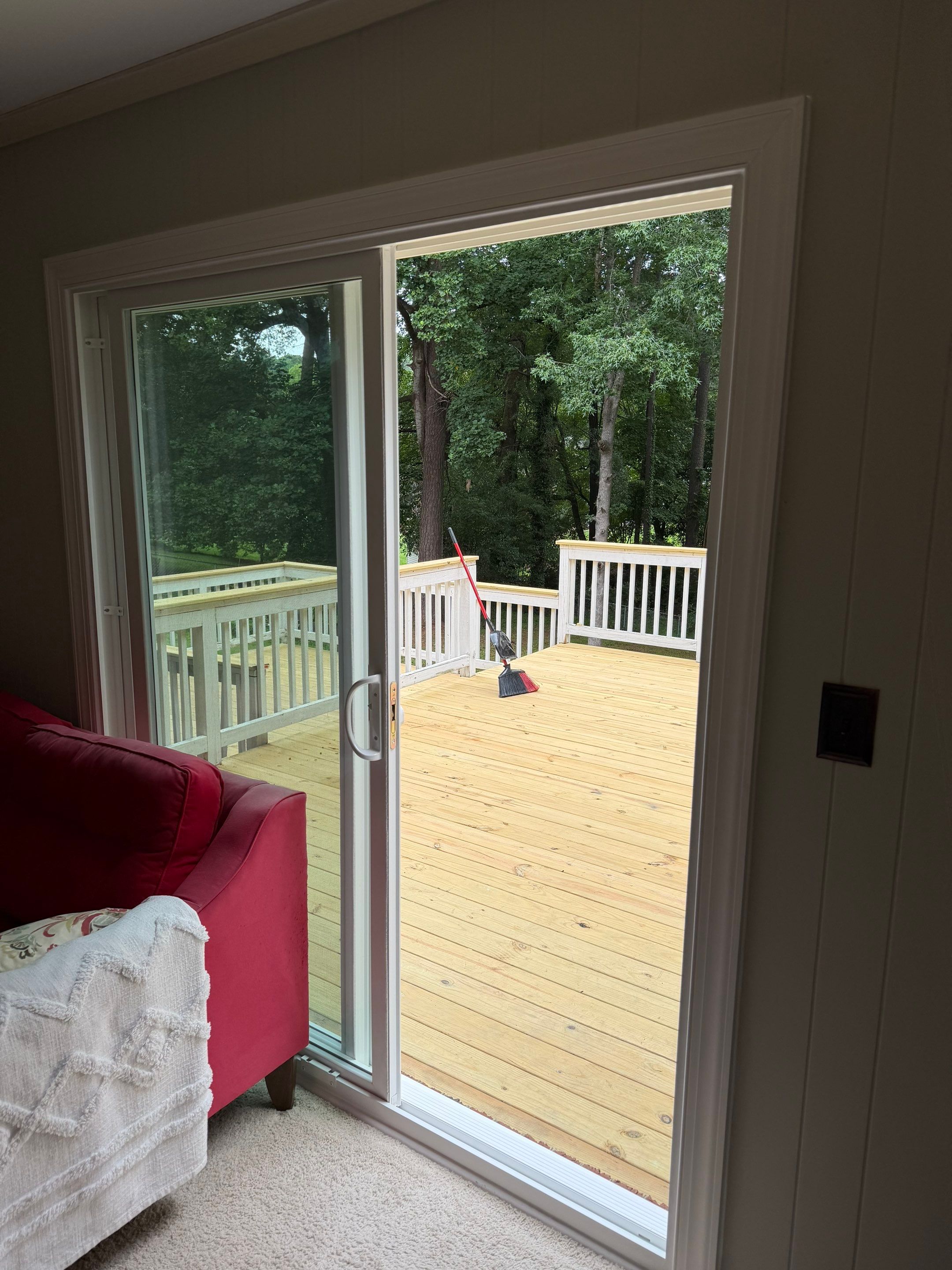 Sliding Glass Door Replacement and Deck Entry in Raleigh by The Remodeling Company