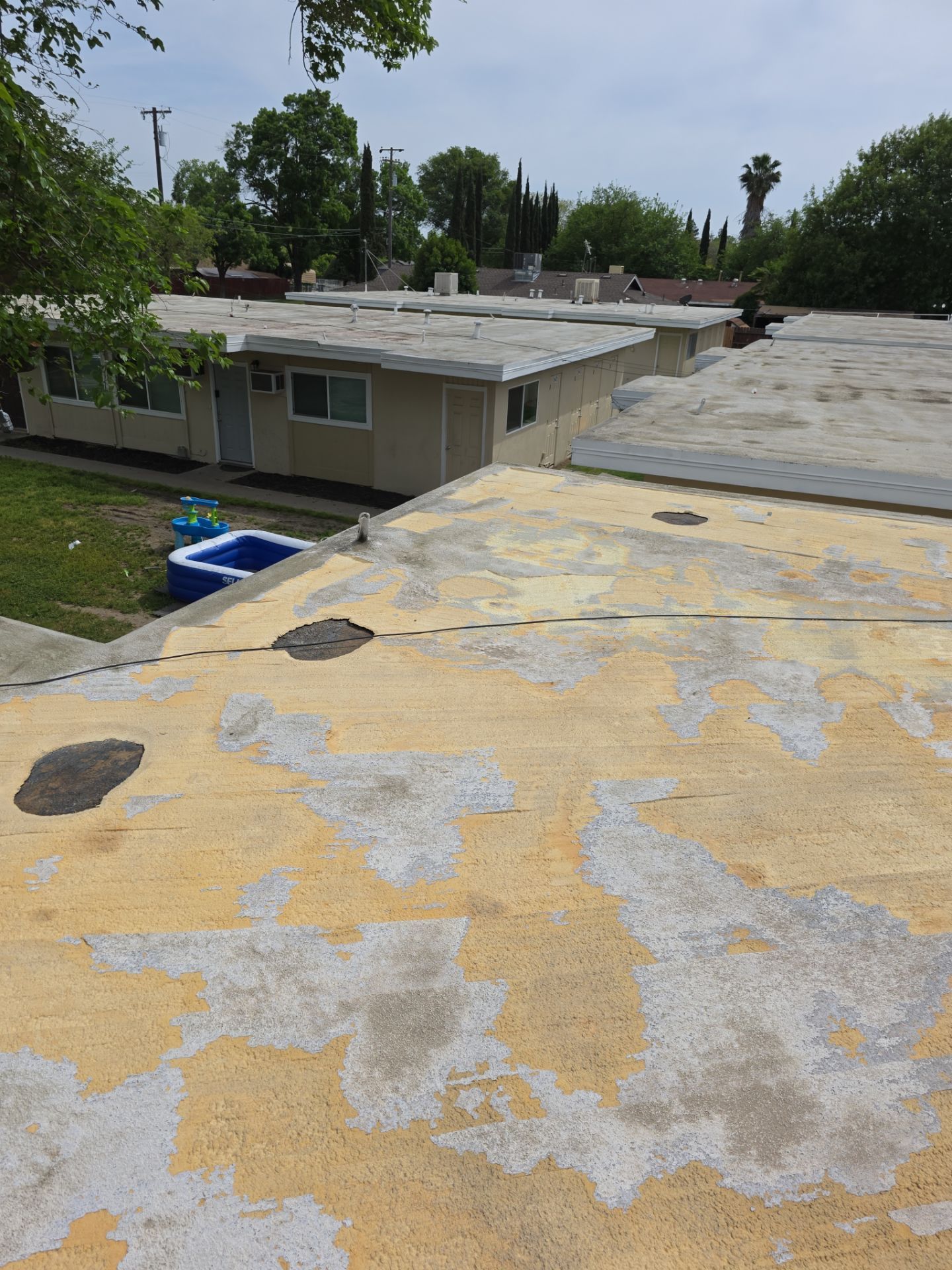 Foam Refurbish using Conklin Benchmark/PUMA XL coatings and spray foam by Straight Edge Roofing Inc