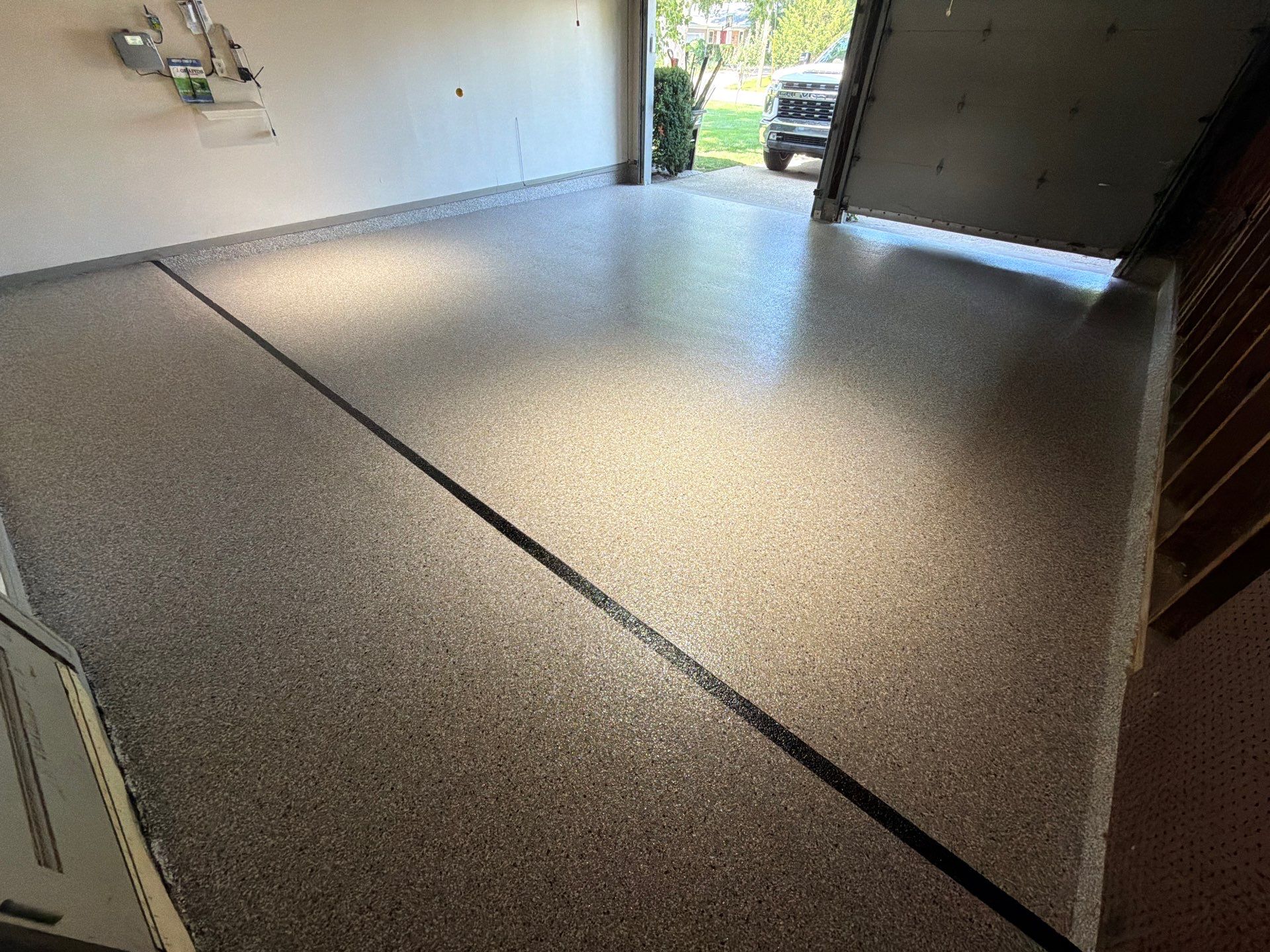 Epoxy Flake Floor installation in Grand Rapids Michigan! by Gordon Painting