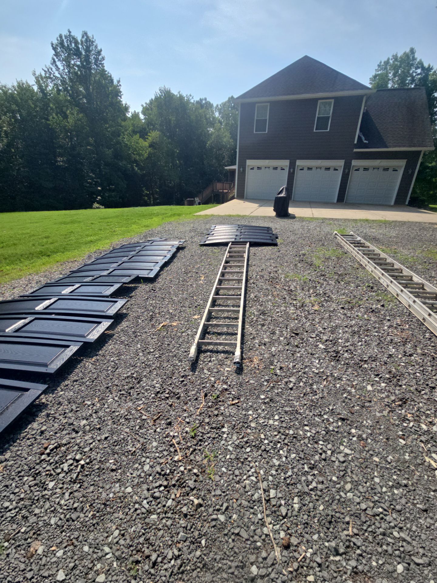 Siding replacement, exterior painting, and front door staining. by GonzalezPainters & Contractors Inc
