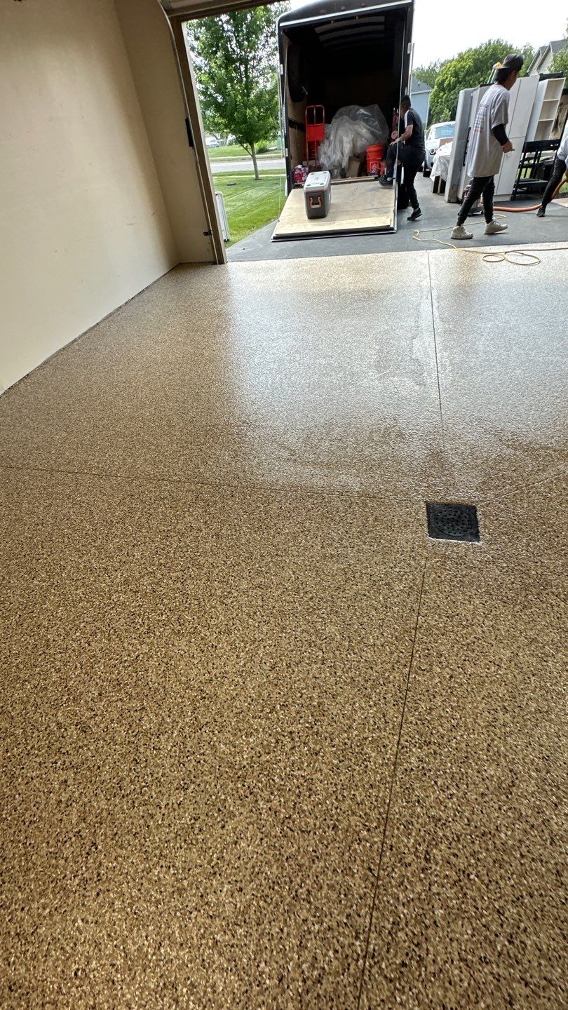 Porch + Walkway + Garage Project in Renfrew by Floors in a Day, Inc