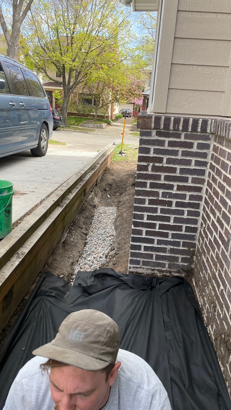 Foundation Drainage Board & French Drain in Southwest Minneapolis by Waterproofing Northeast