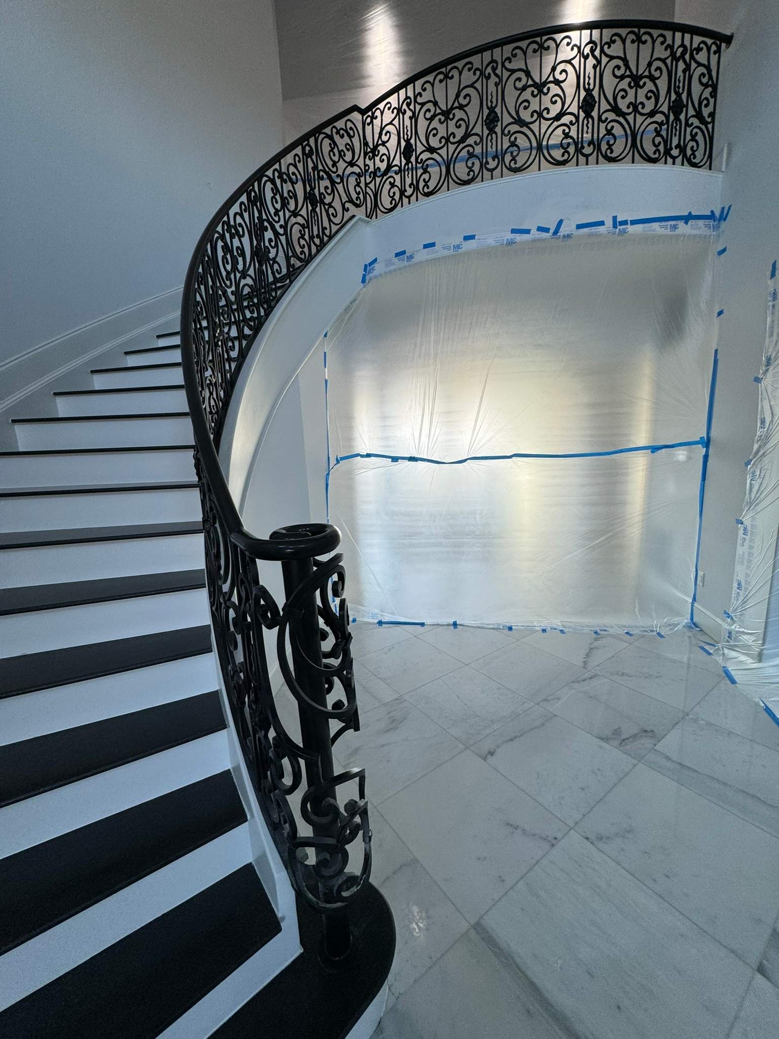 Ornamental Interior Curved Railings – Custom Rossi Series Design – Winchester, VA by Capitol Iron Works