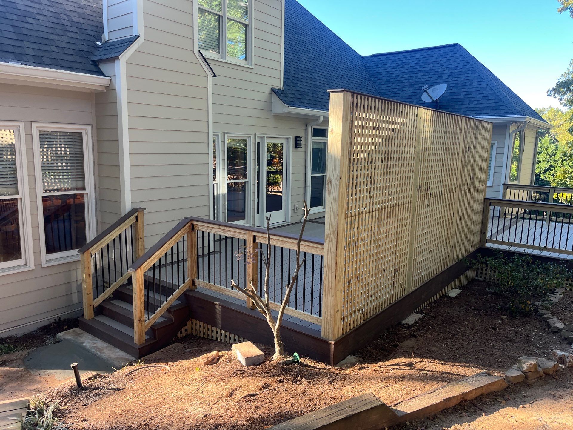 Marietta, GA Color Plus Siding Installation and Deck Build by Nelson Exteriors 