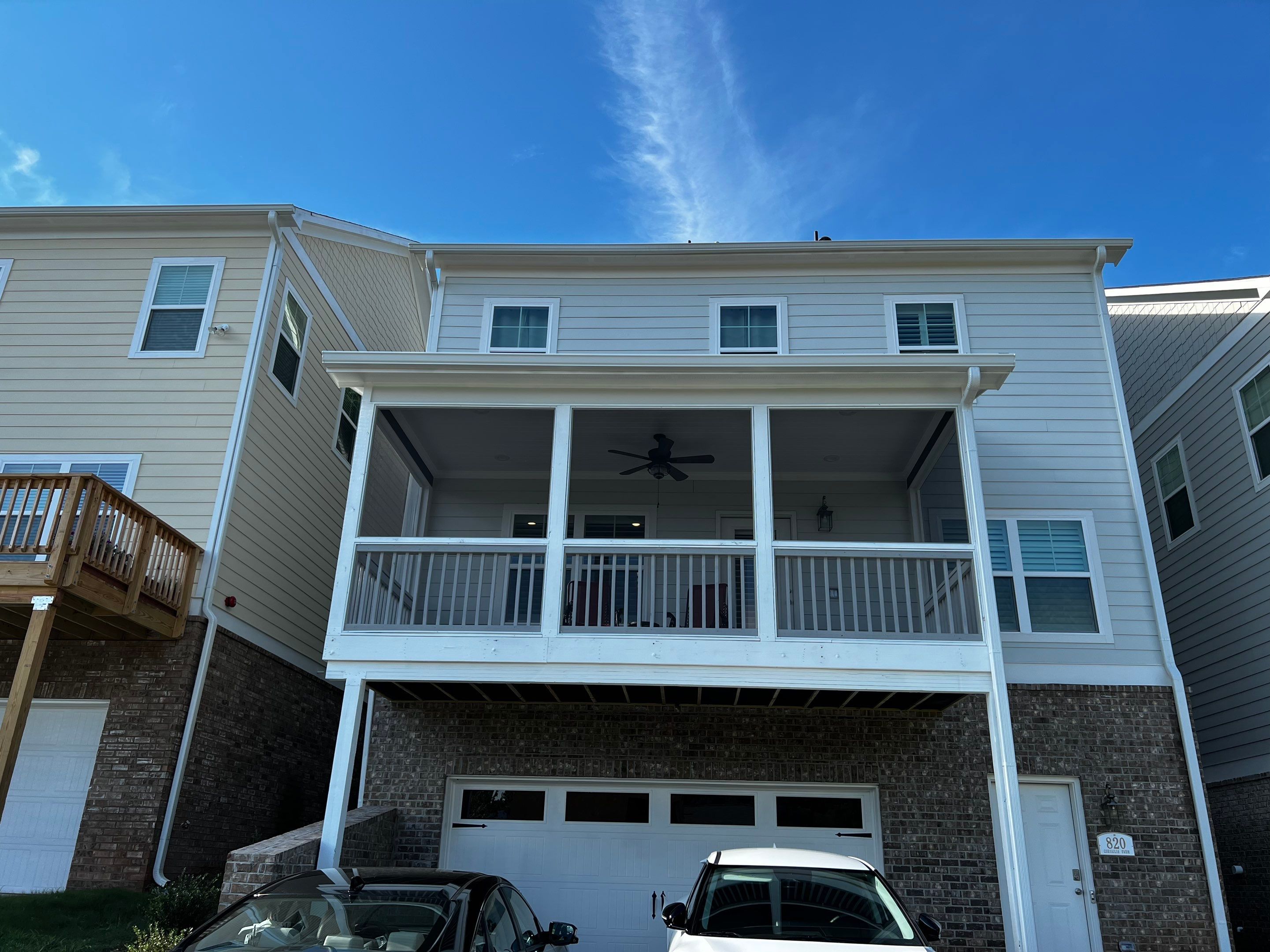 Second-Story Screened-In Porch and Deck Build in Marietta by Swift Home Renovations
