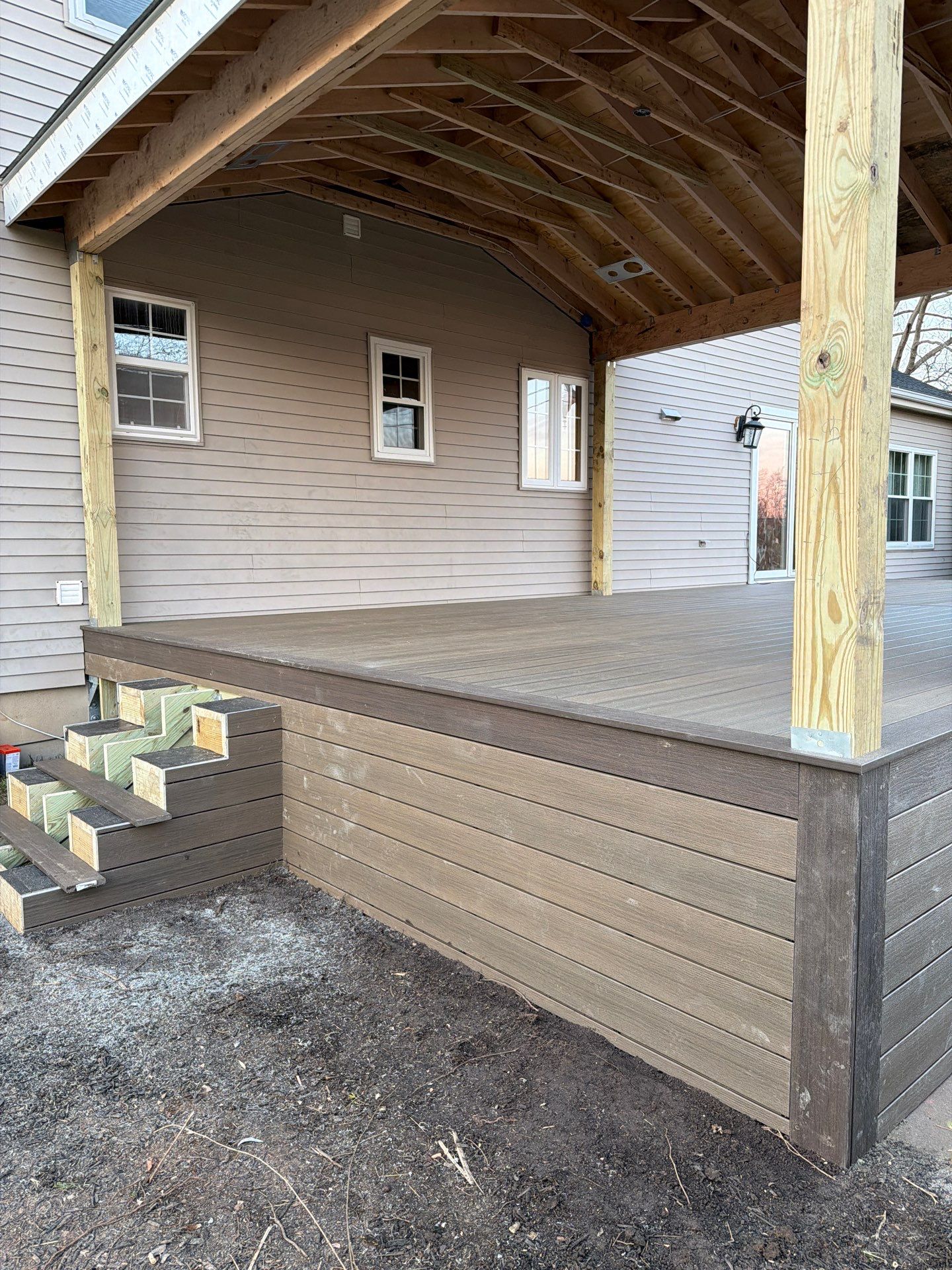 New Deck With a Roof and TV Mount in Raritan, New Jersey by deck guardian