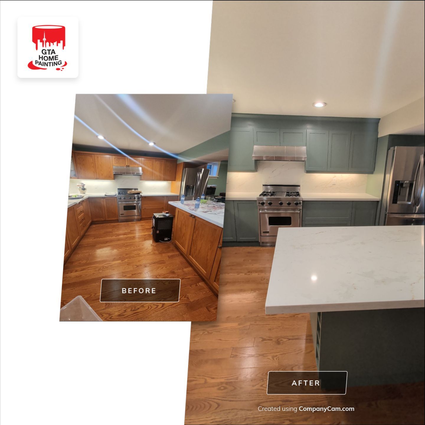 Full Interior Home Painting and Kitchen Cabinet Refinishing in Vaughan by GTA HOME PAINTING