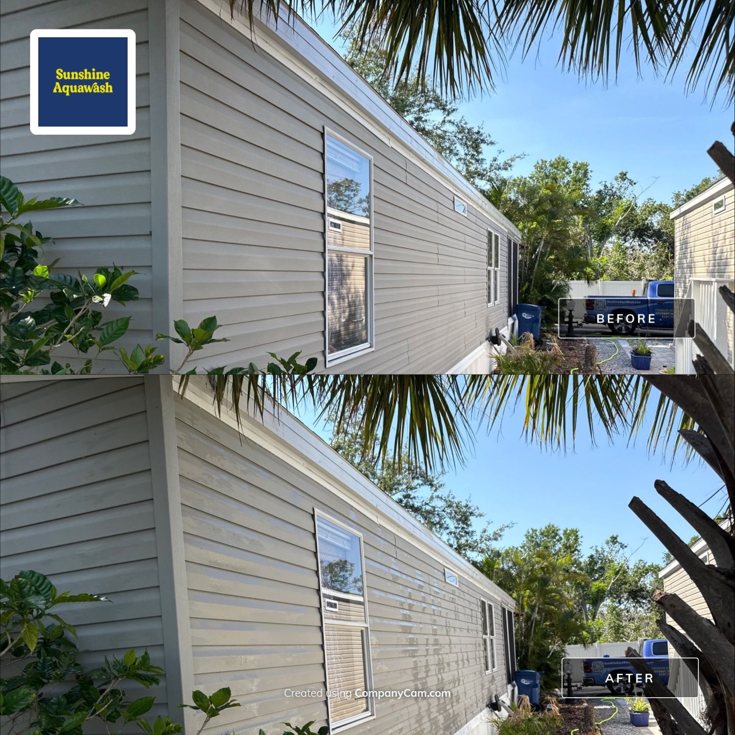 Mobile Home House Wash & Screened Porch Cleaning | Fisherman’s Cove RV Park | Terra Ceia, FL by Sunshine AquaWash