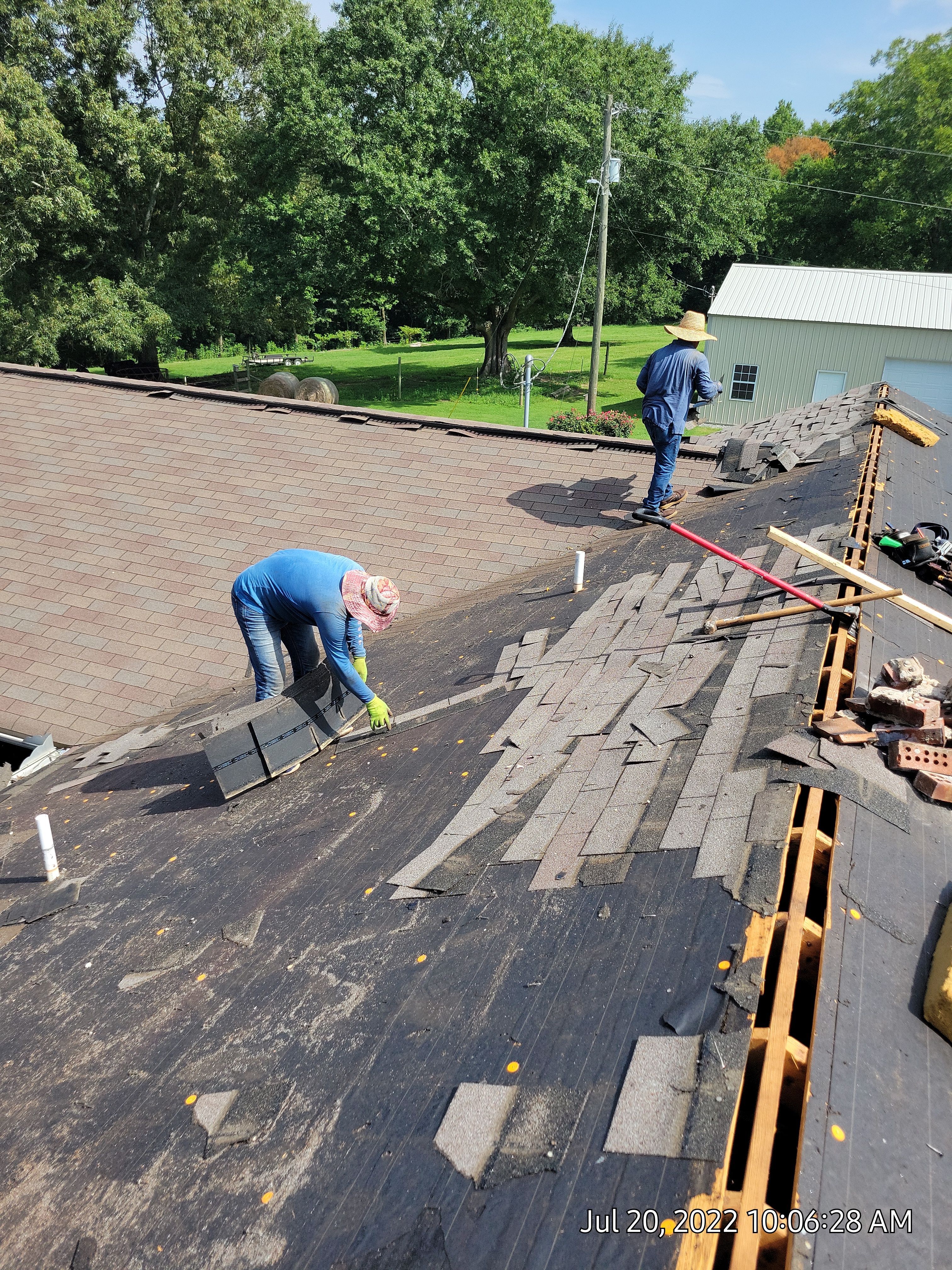 Residential Roof Remove and Replace using Low Rib Metal Roofing Panels by Bullard Roofing