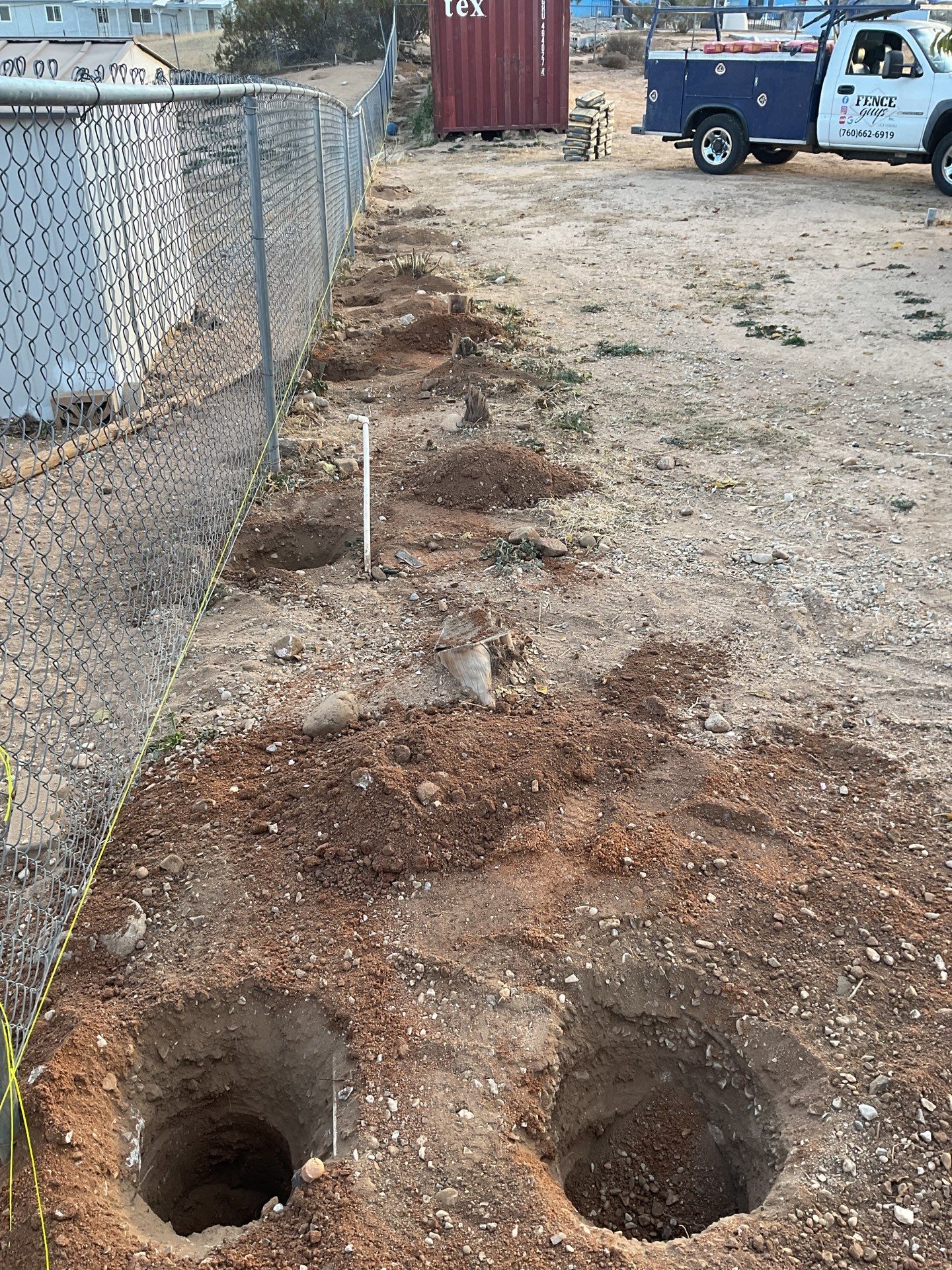 Fence Installation using vinyl and chain link  by Fence Guys Inc. 