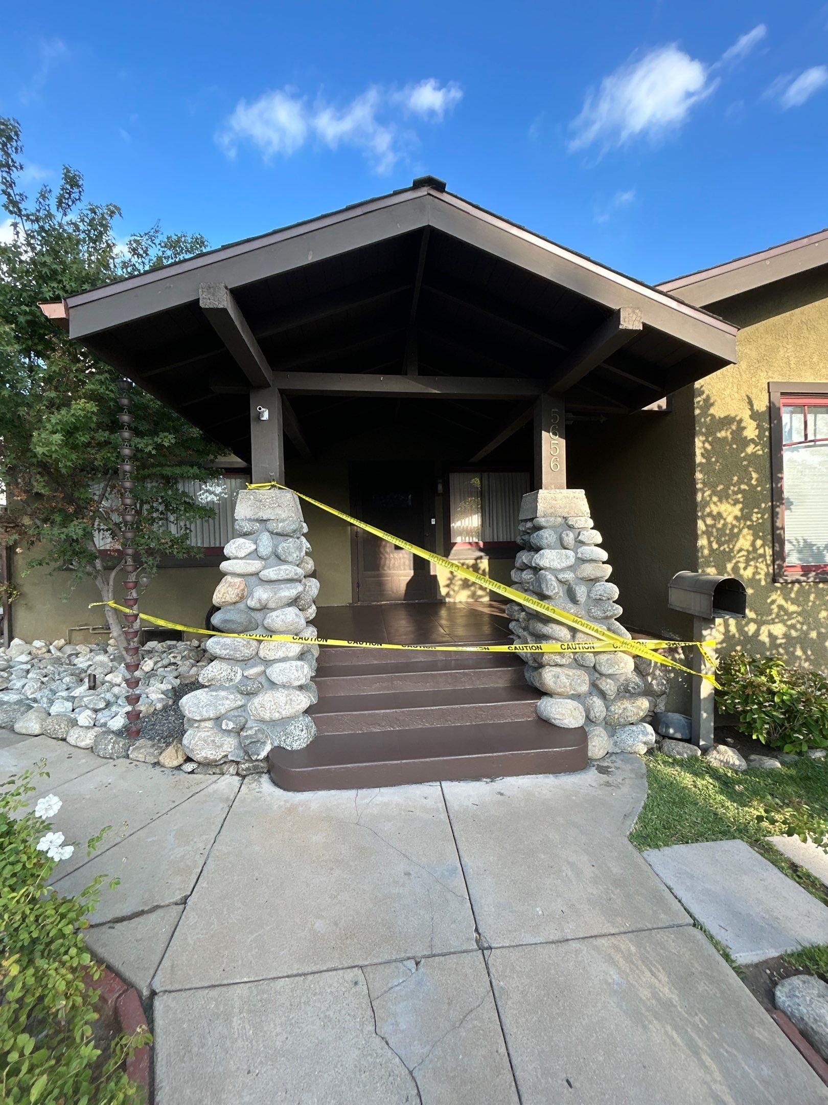Sandblastig & Staining Front Concrete Porch In Los Angeles, CA by La Power Washing Inc