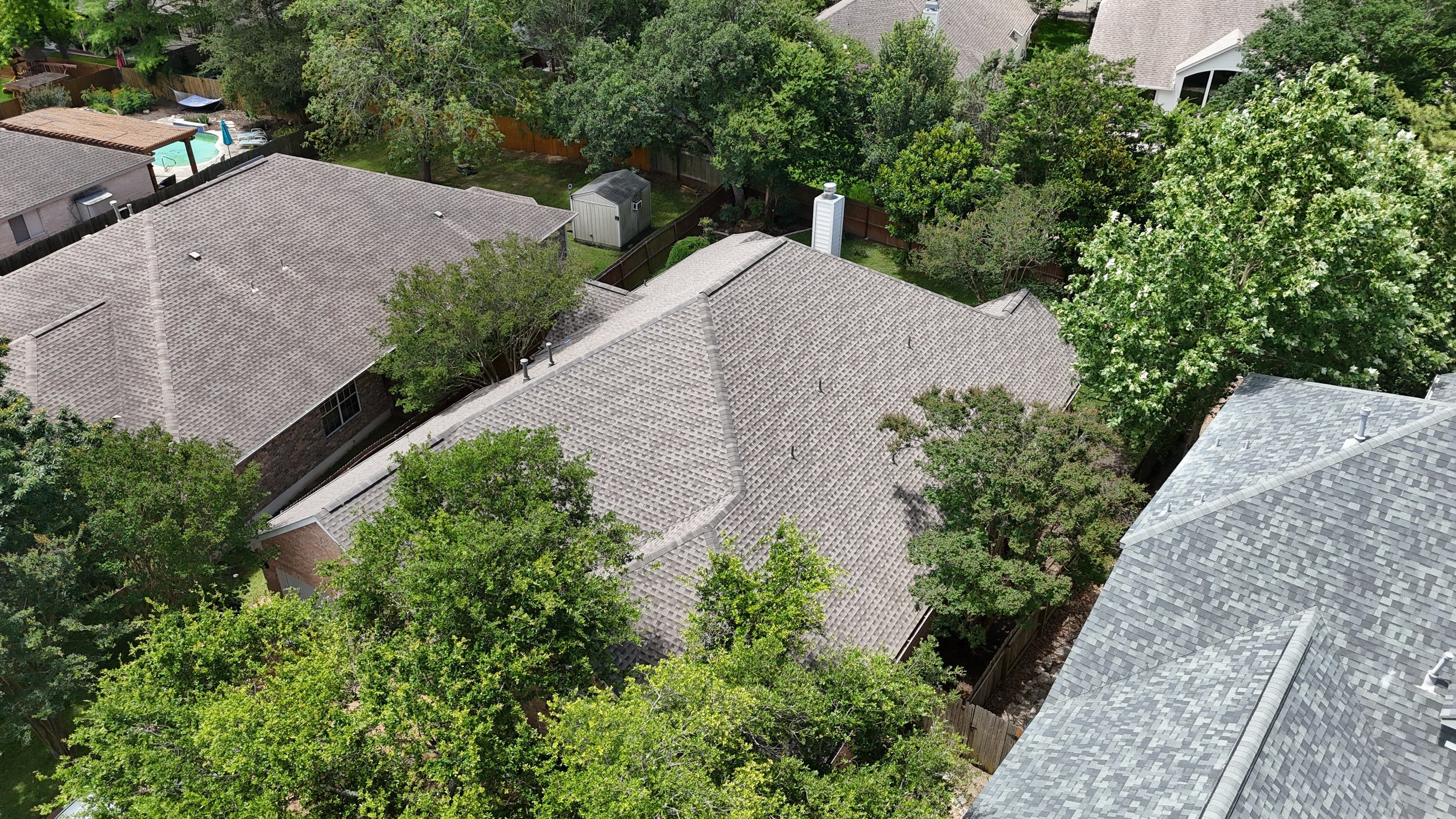 Residential Roof Replacement using GAF - HDZ - Weathered Wood by Action Exteriors Austin