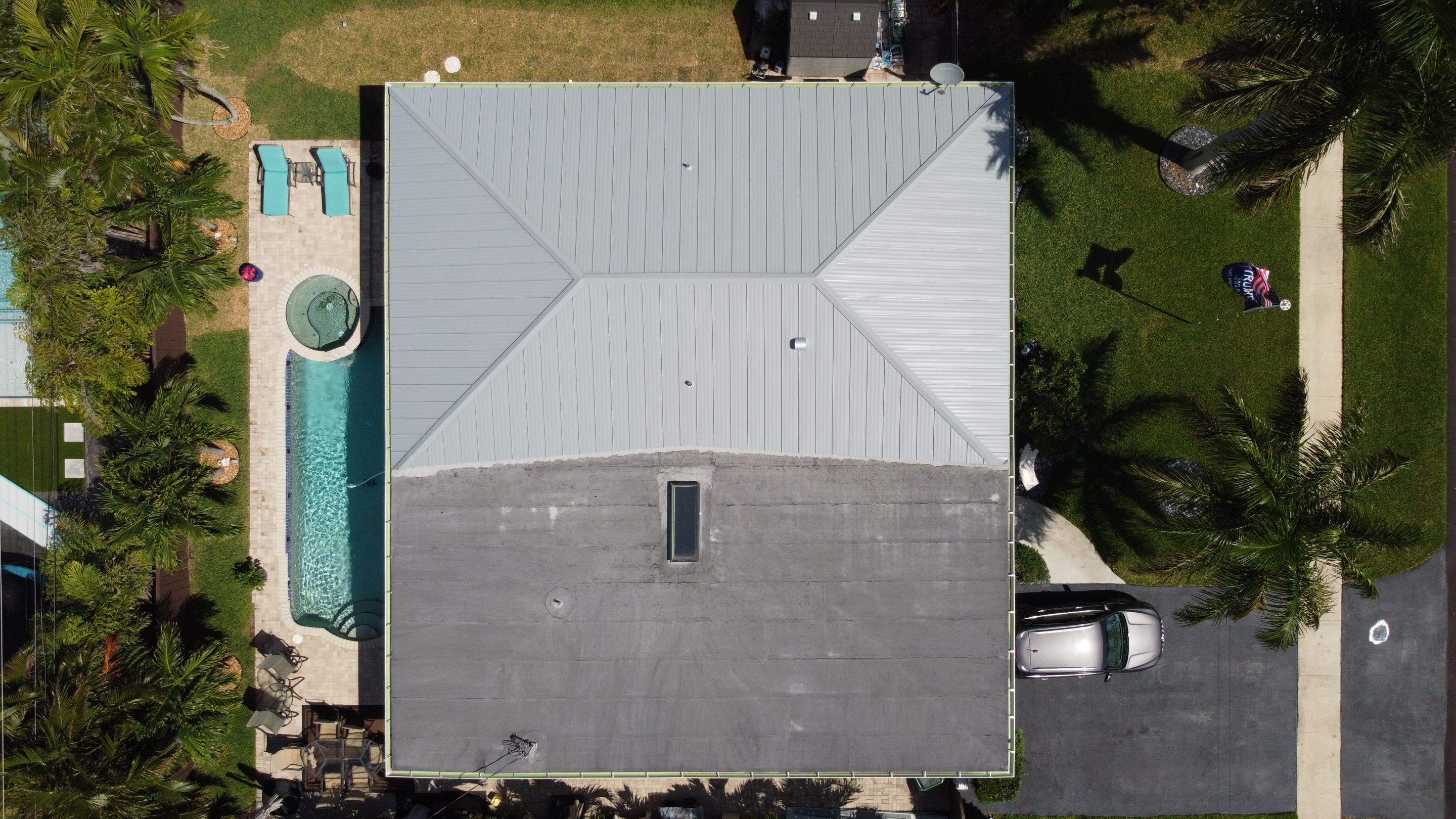 Residential Roofing Installation using 1" Nail strip metal roof by BLUES BROTHERS ROOFING