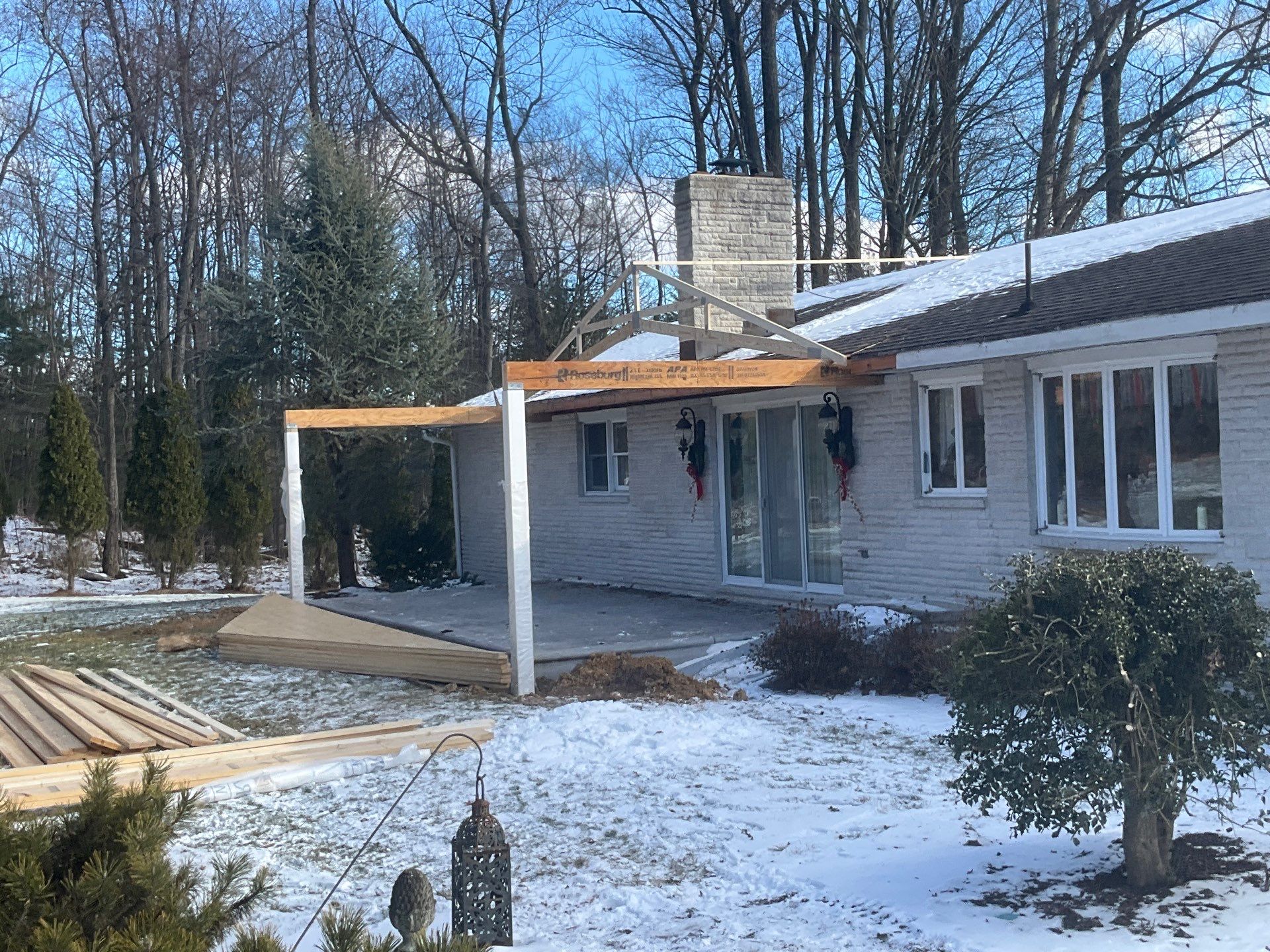 Metal Roof and Gabled Porch Addition in Hegins by Esh Builders