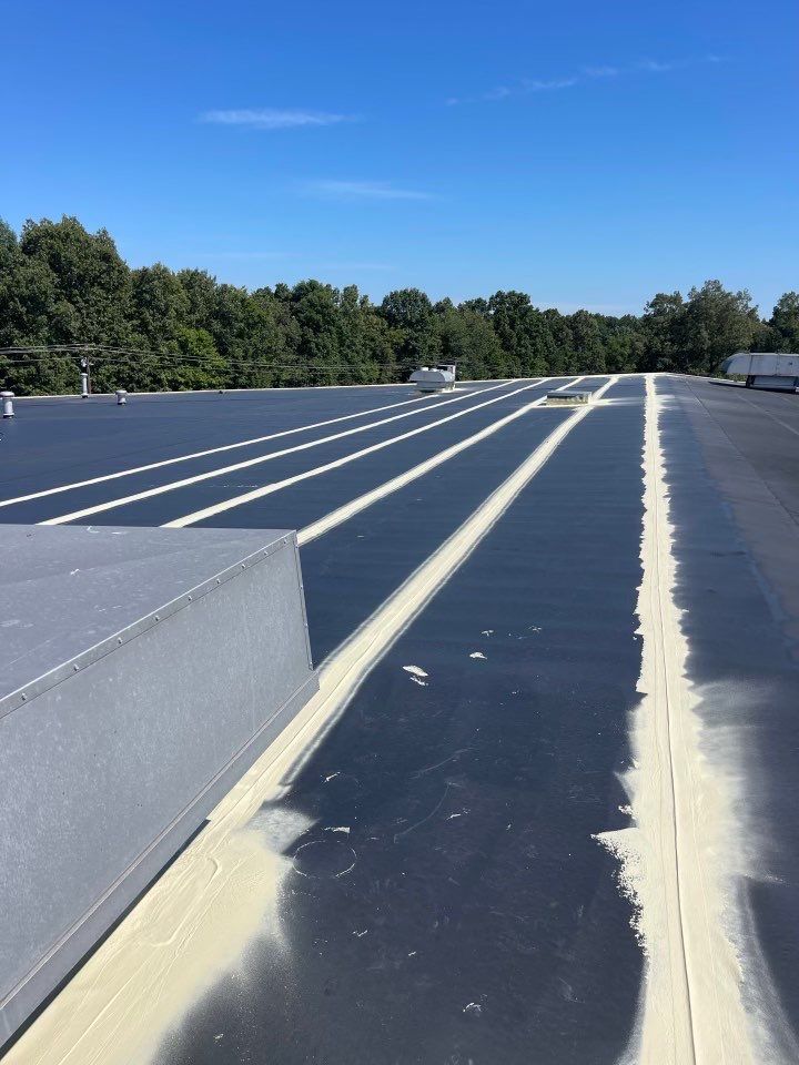Commercial Roofing Installation using Coatings by Kentucky Commercial Roofing
