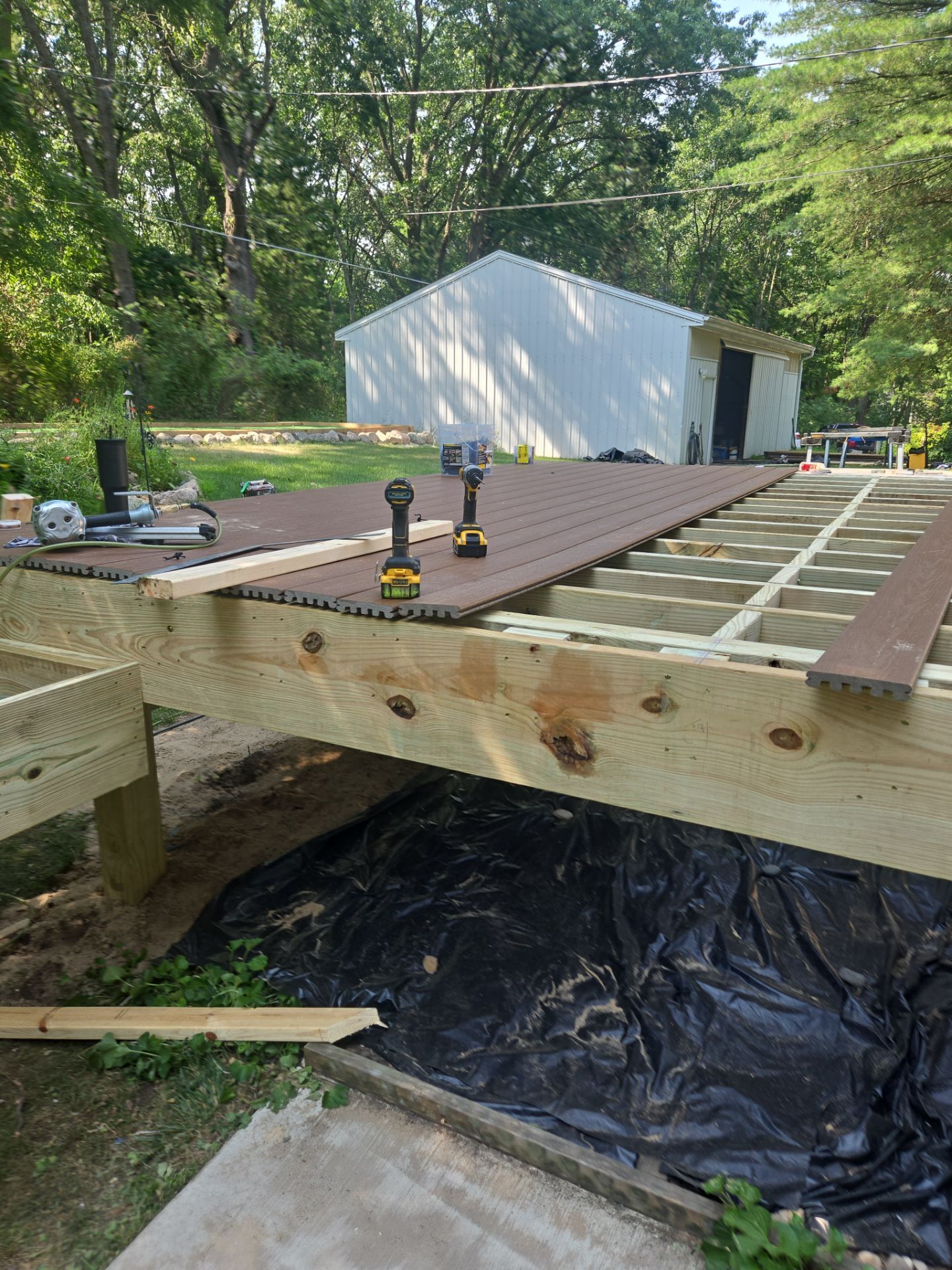 Deck and French Door Installation in Rockford by Cutting Edge Homes