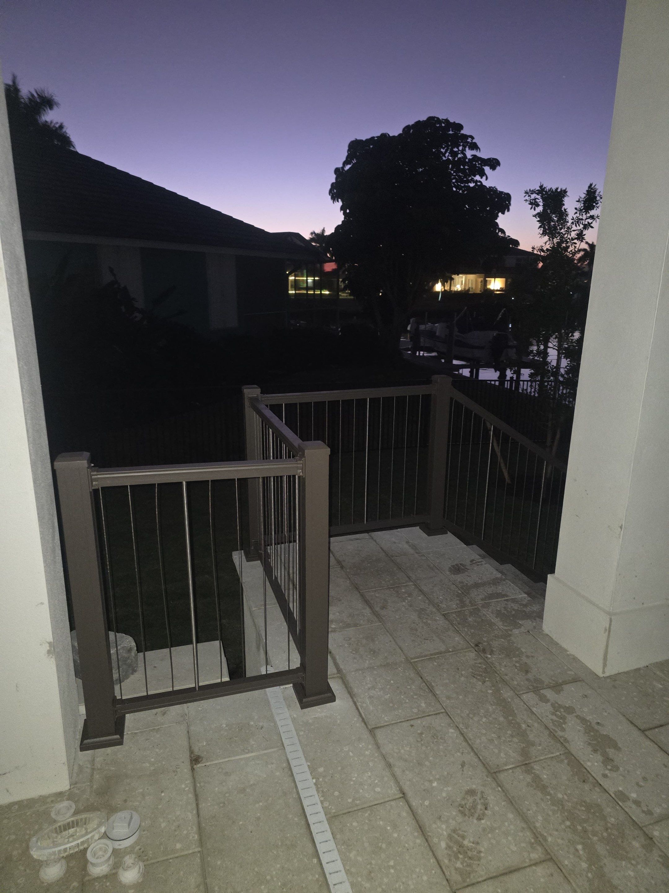 Bronze Aluminum Fence and Cable Railing in Marco Island by True Fence LLC