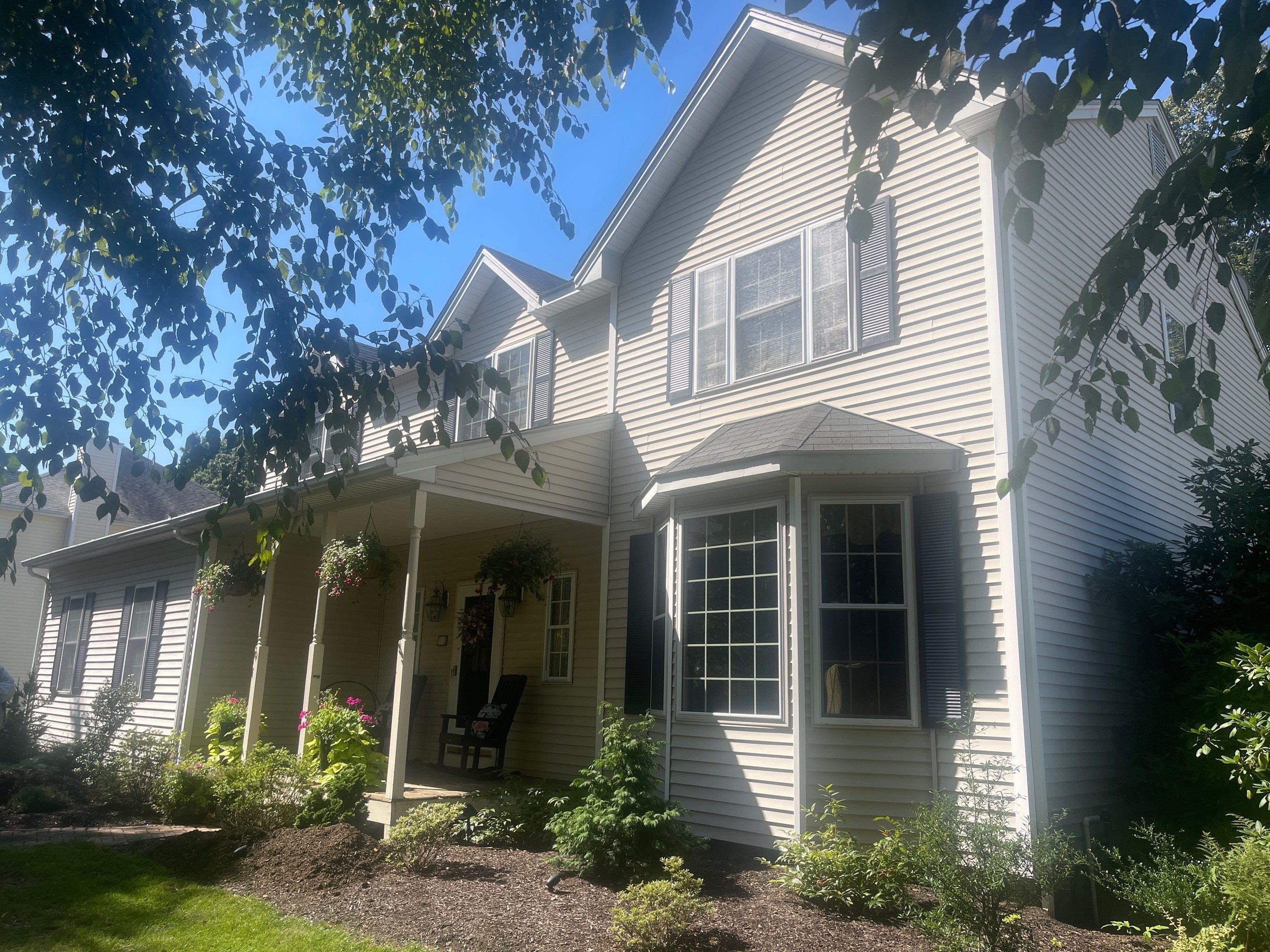Residential Roofing Installation using Certainteed Landmark Moire Black by A Plus Exterior