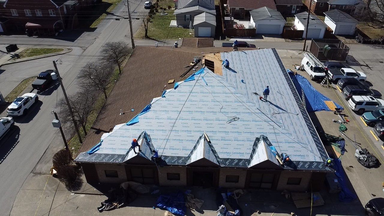 Commercial Roofing Installation using Certainteed Landmark Pro Shingles by Fahey Roofing + Contracting