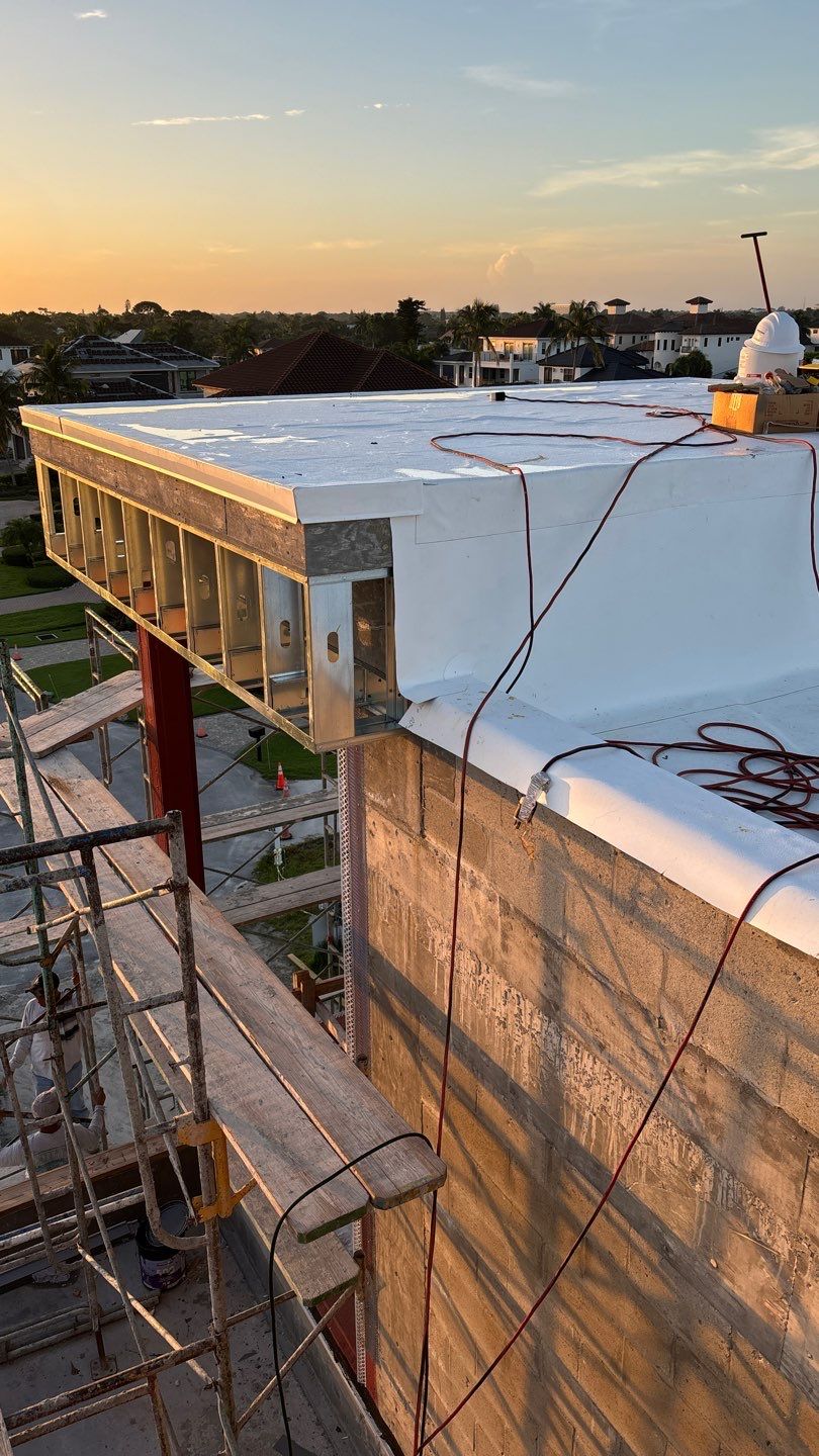 Residential Install of Flat TPO by International Roofing