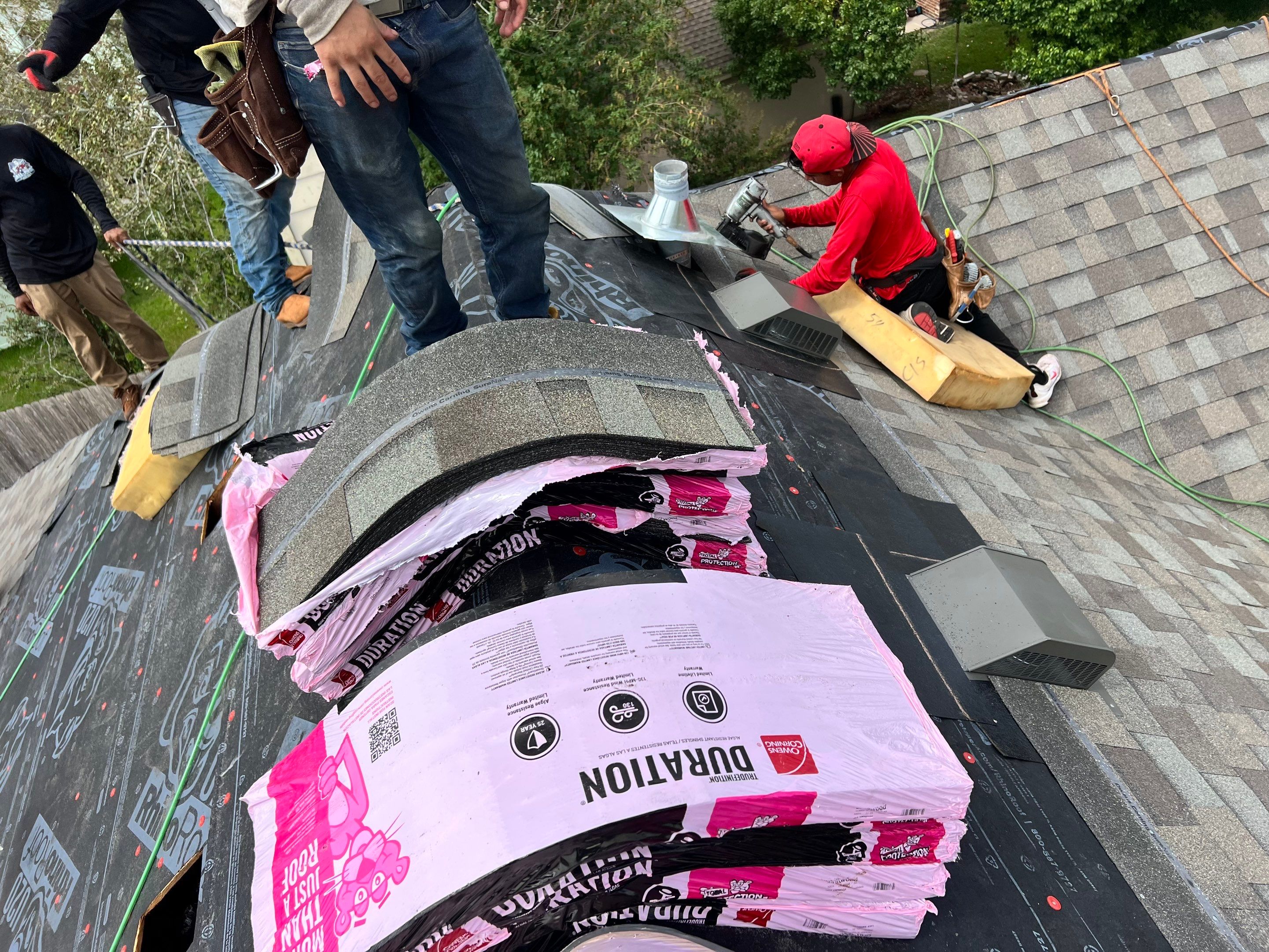 Residential Roofing Installation using Owen's Corning Duration (Lifetime) Shingles by Roof Repair Company