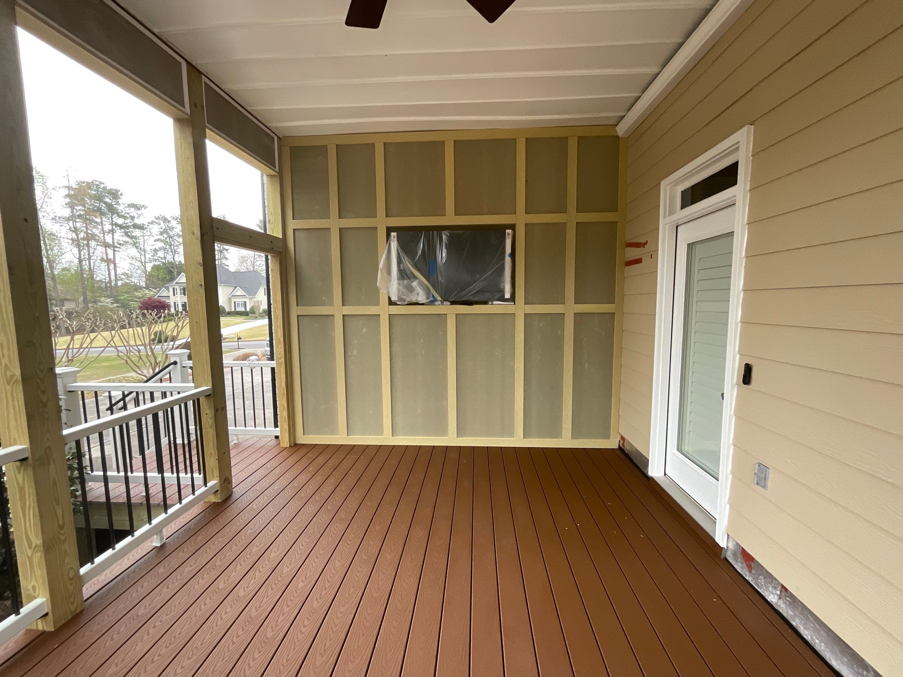Two-Level Custom Screened Porch and Composite Deck in Alpharetta by Swift Home Renovations