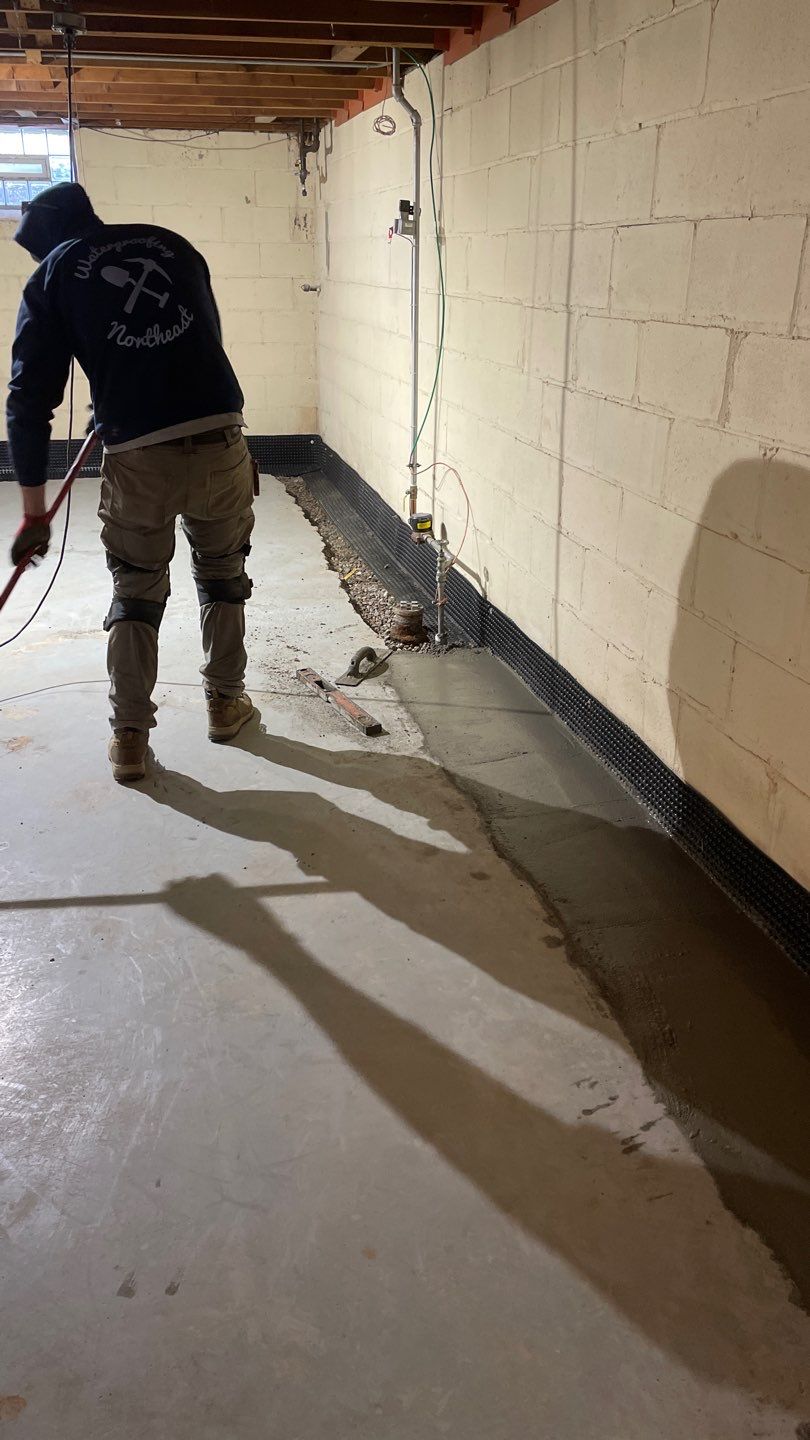 Drain Tile & Sump Pump for Kassie's Rental Property by Waterproofing Northeast