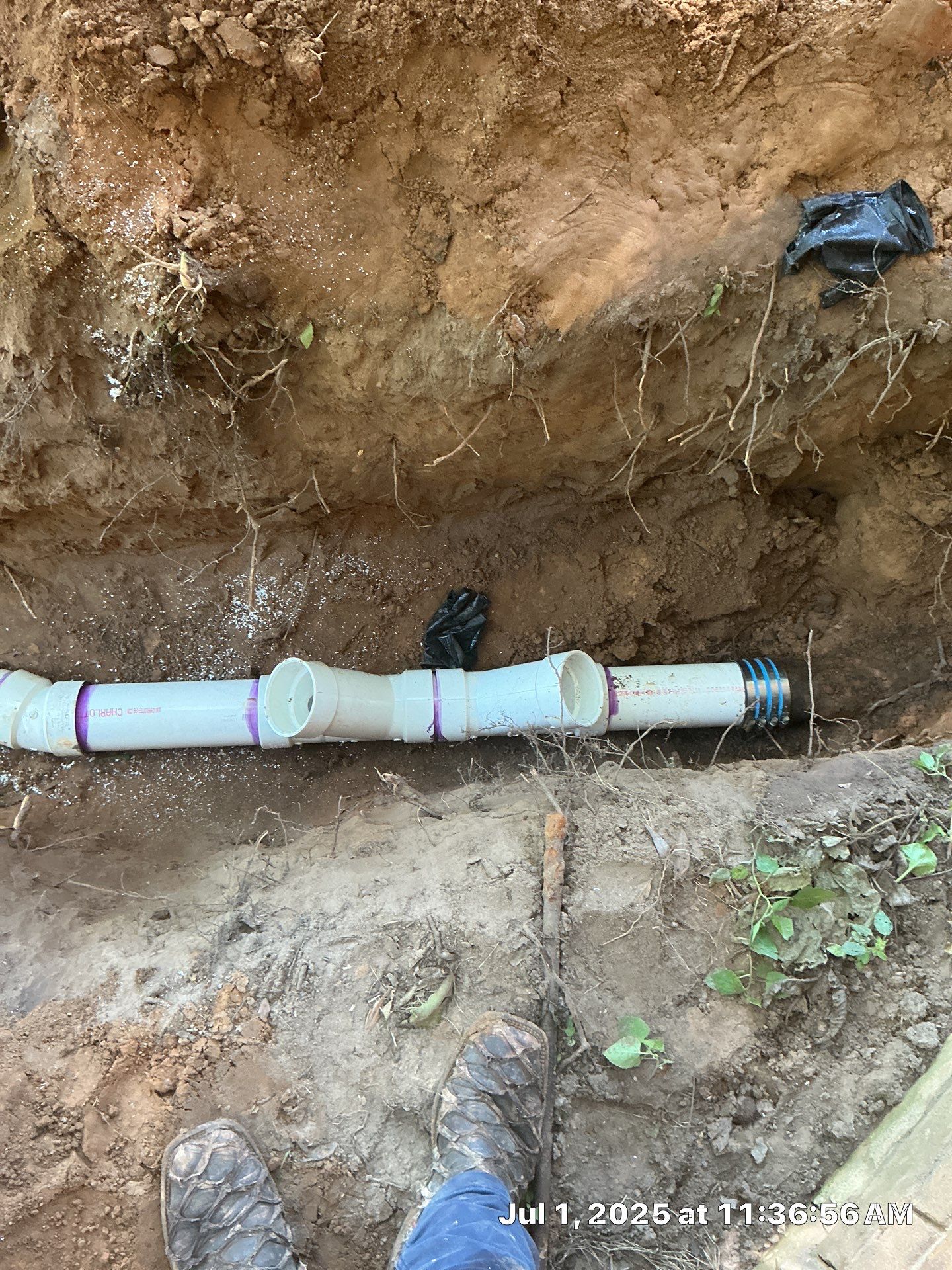 Drain Repipe Project in Mt Vernon by Rub-A-Dub Plumbing