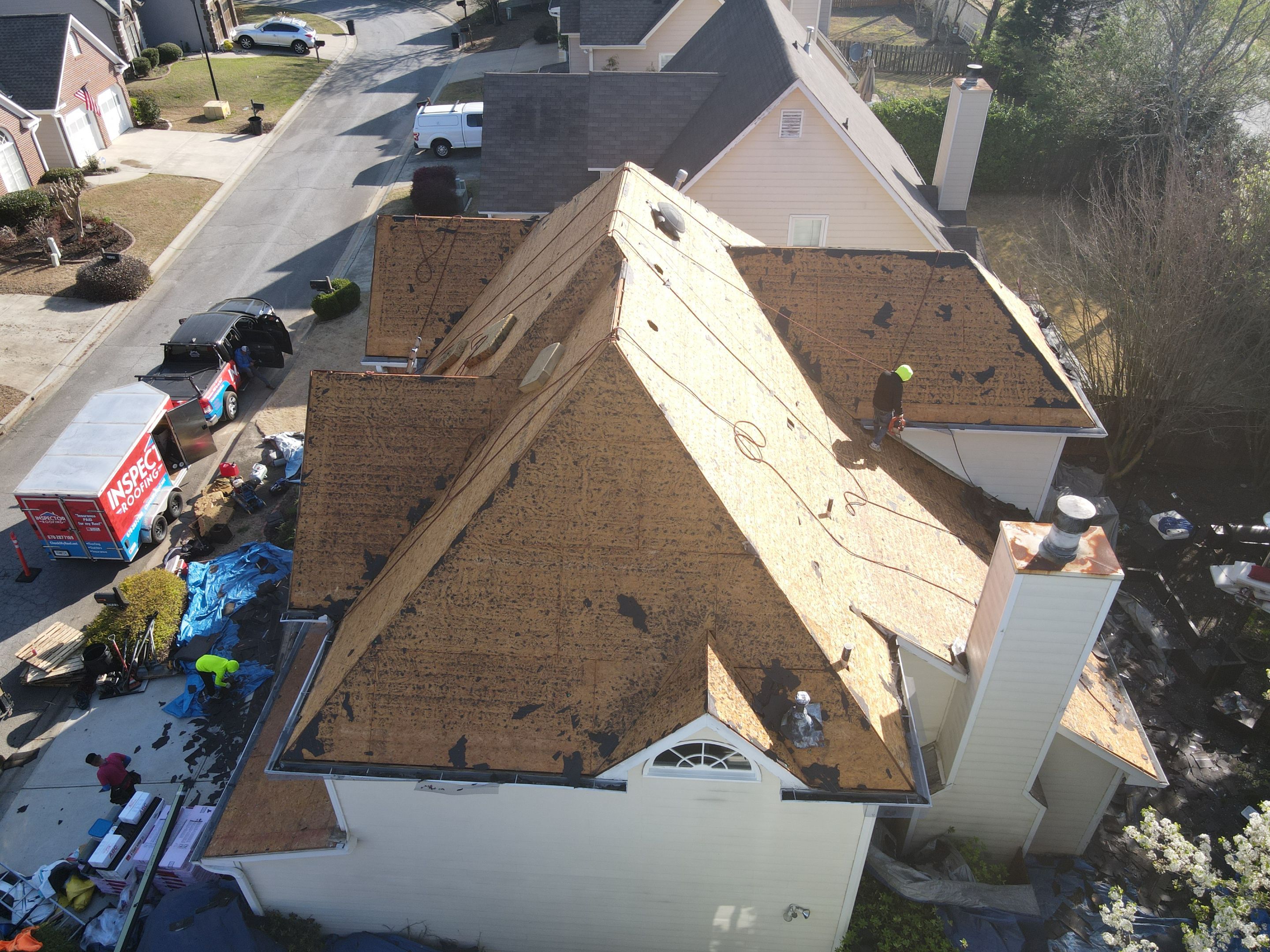 Residential Roofing Installation using Owens Corning by Inspector Roofing and Restoration