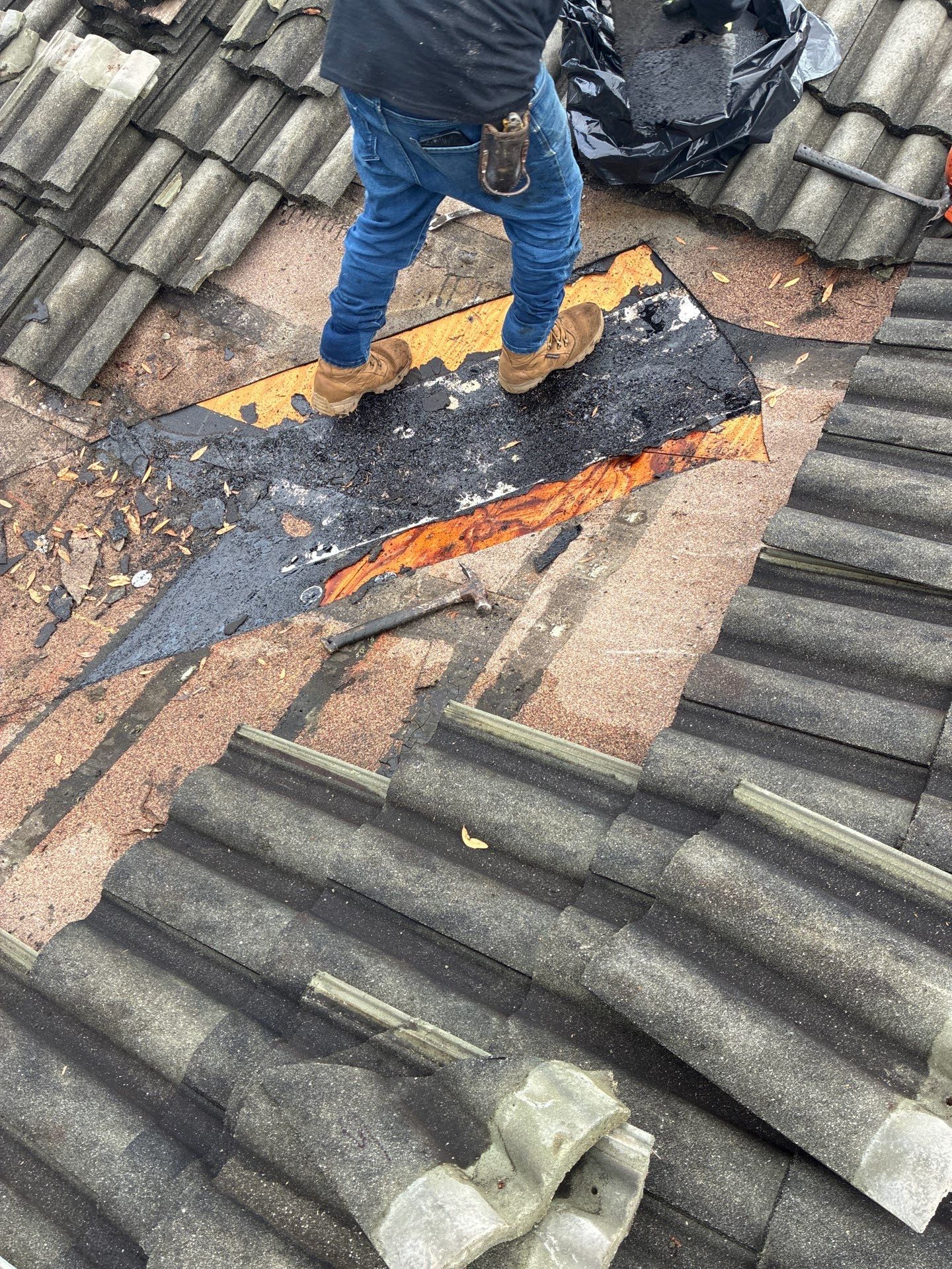 Concrete Tile Roof Leak Repair and Decking Replacement in Boca Raton by Aastro Roofing