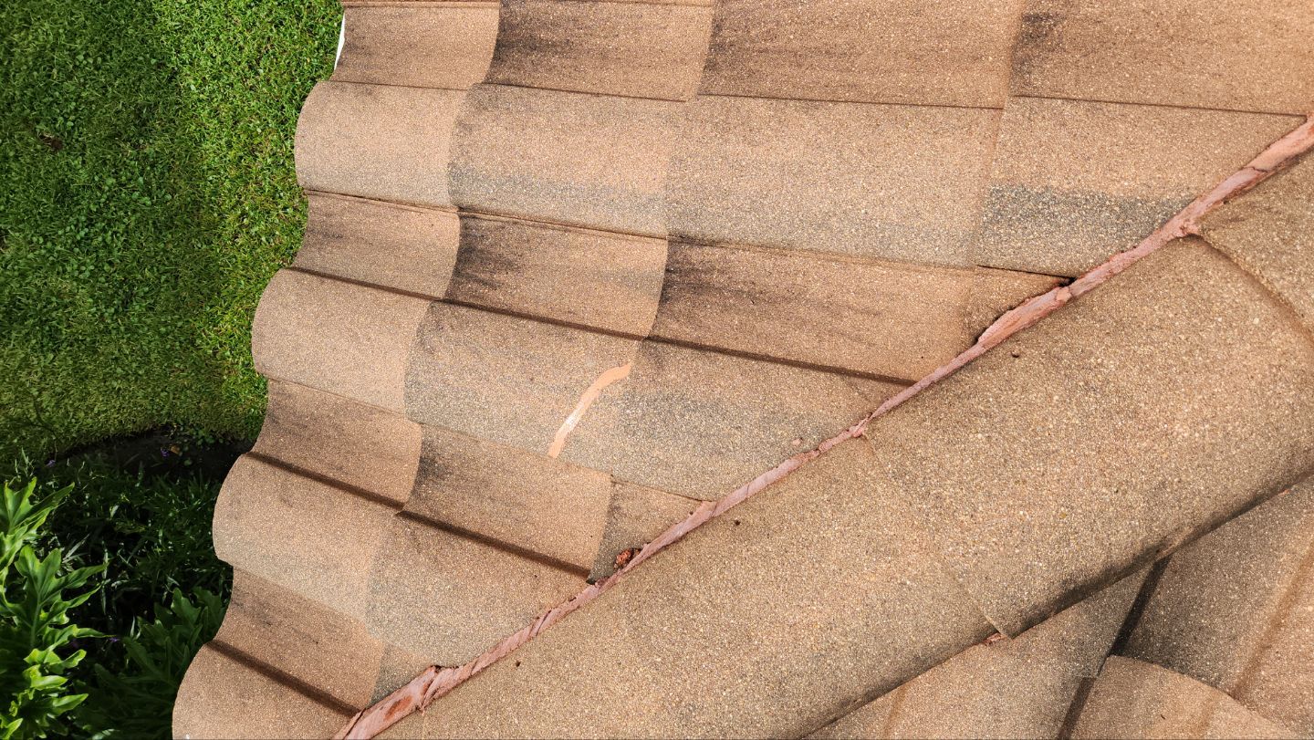 Concrete Tile Roof Repair and Ridge Sealing in Parkland by Aastro Roofing