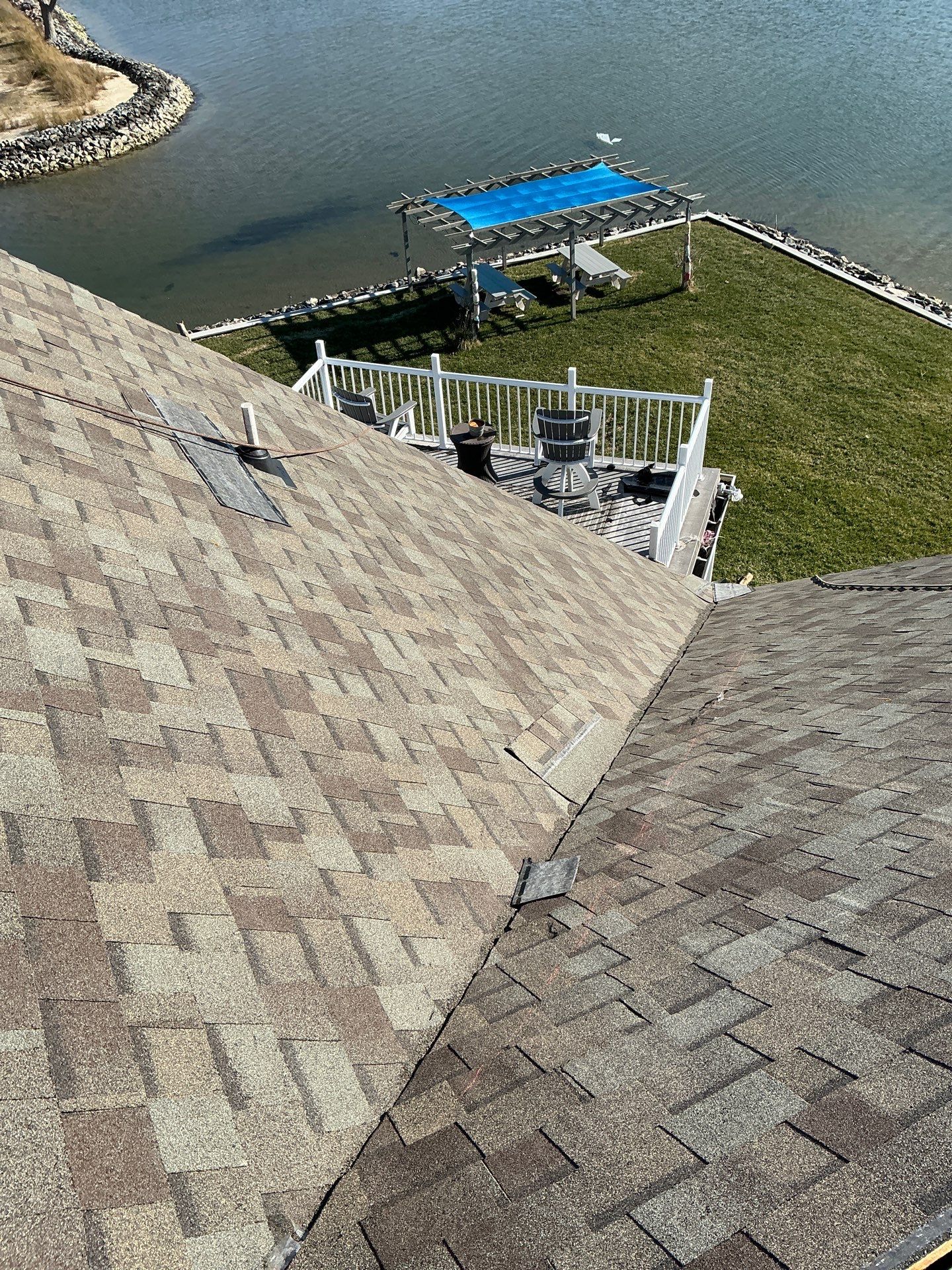 Waterfront Roof Replacement in White Stone, VA by Cade Construction