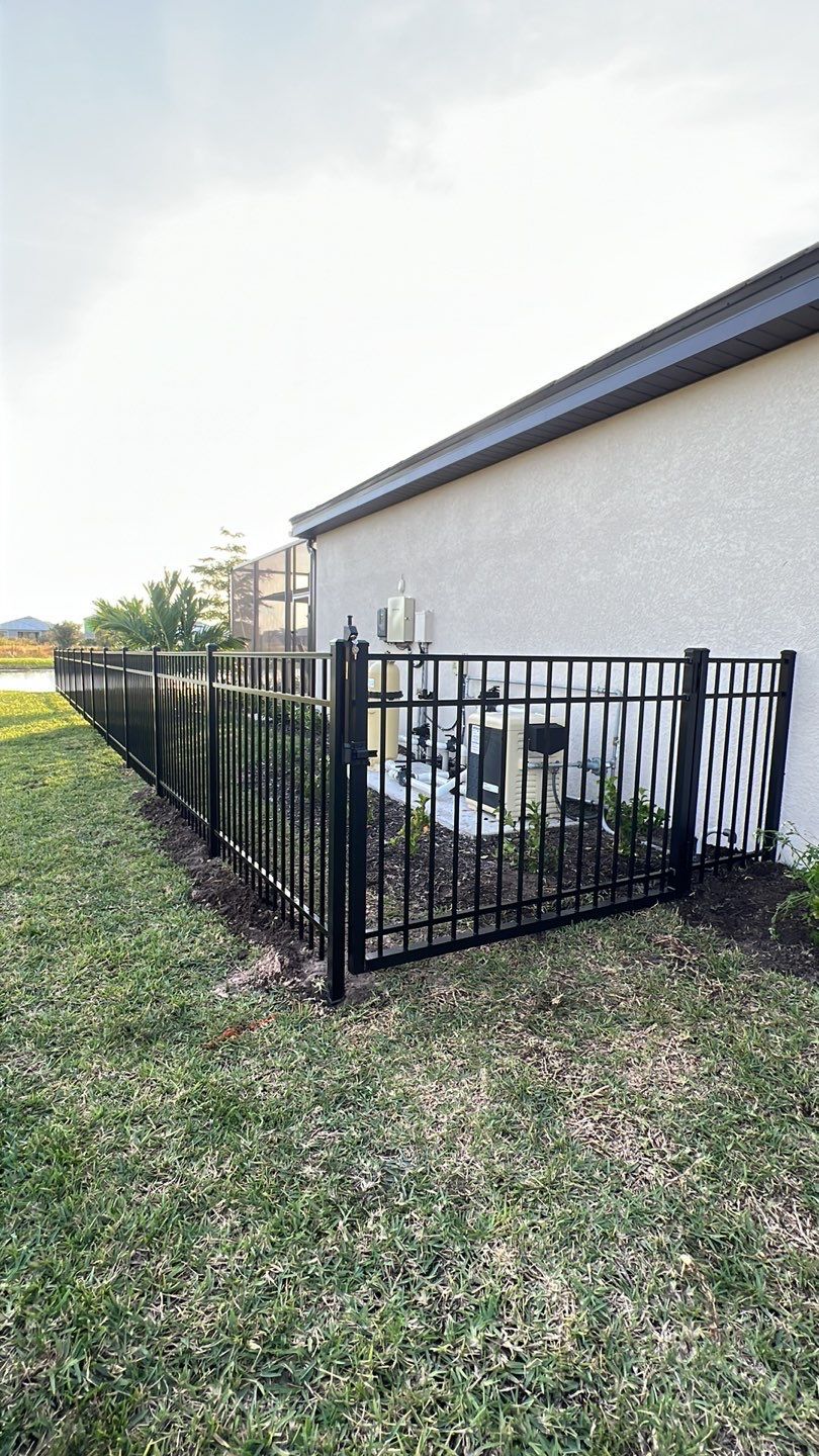 Aluminum Fence Installation using Black 3 Rail Aluminum Fence by Asap fence and gates, LLC