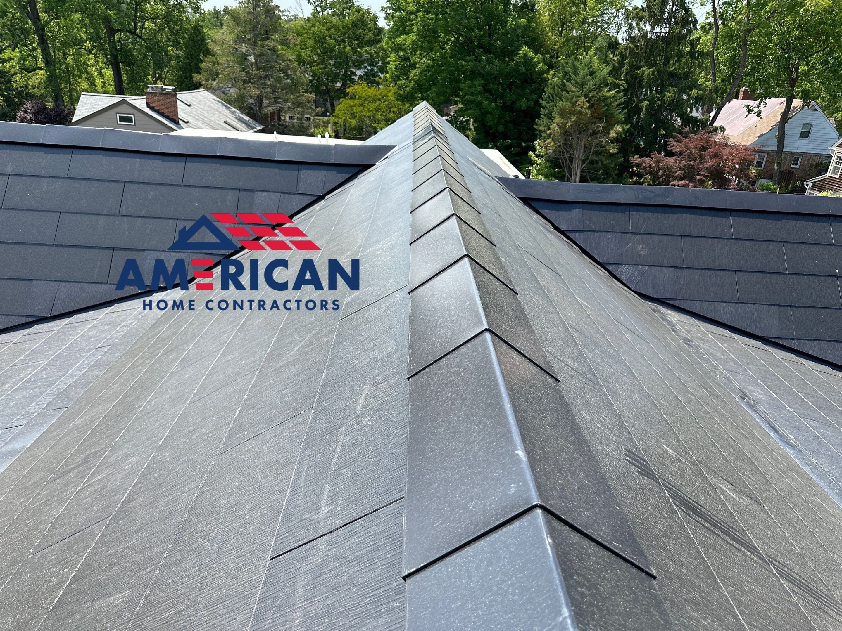 Tesla Solar Roof - new construction in Bethesda, MD by American Home Contractors
