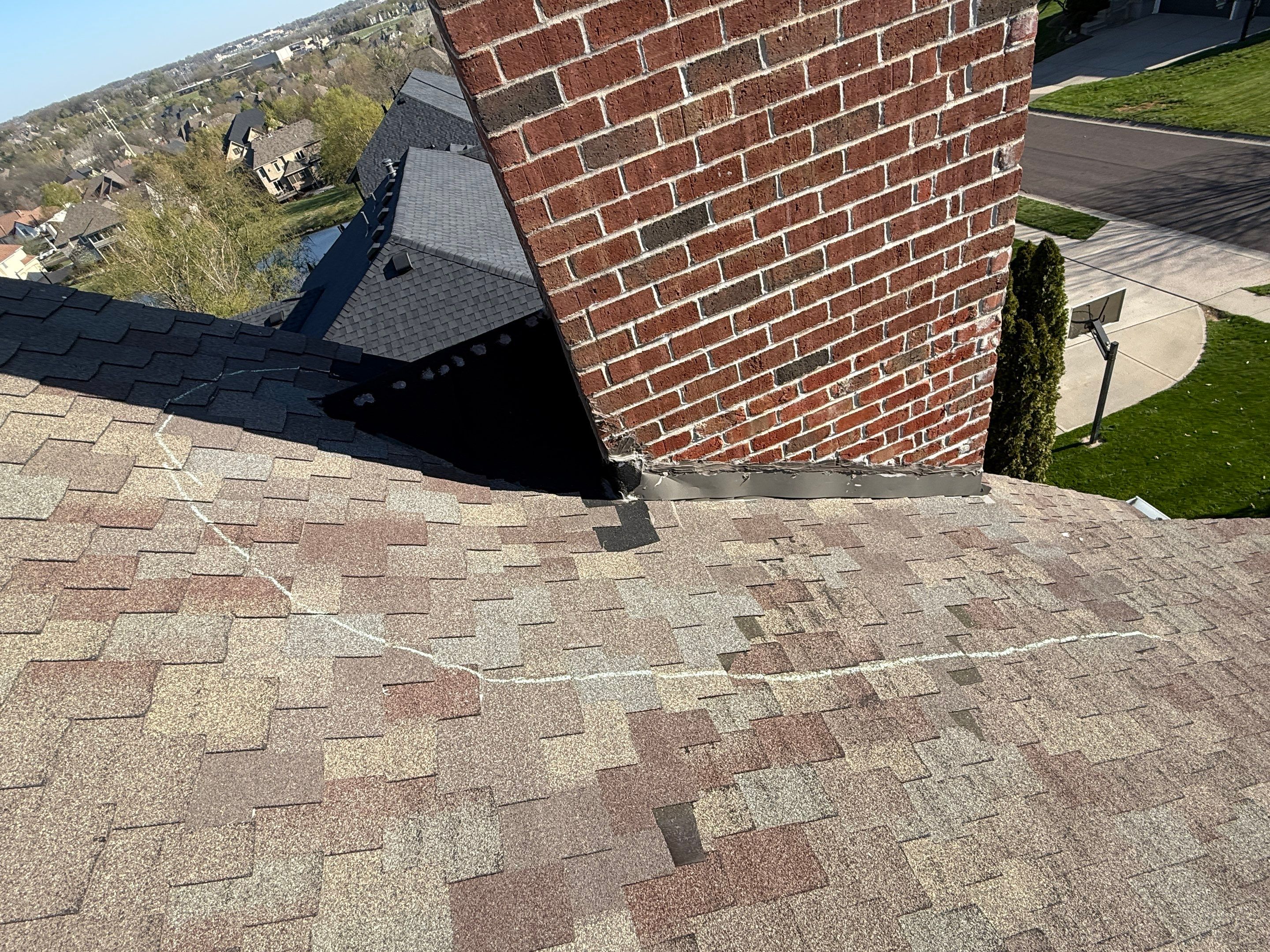 Asphalt Shingle Roof Repair and Chimney Flashing in Overland Park by Summit Roofing