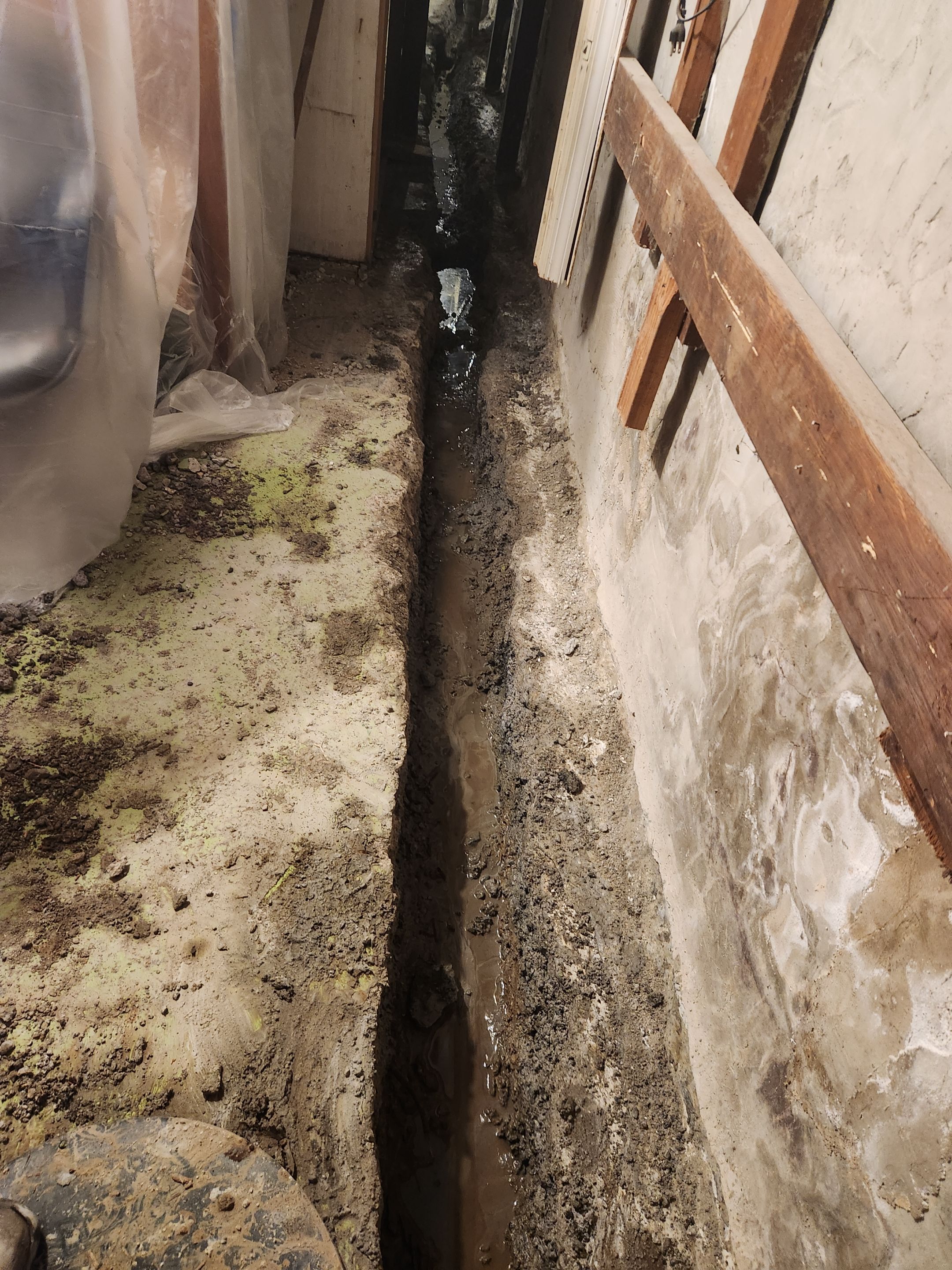Interior French Drain & Mold Remediation Little Falls NJ by Pure Service Pro, LLC 