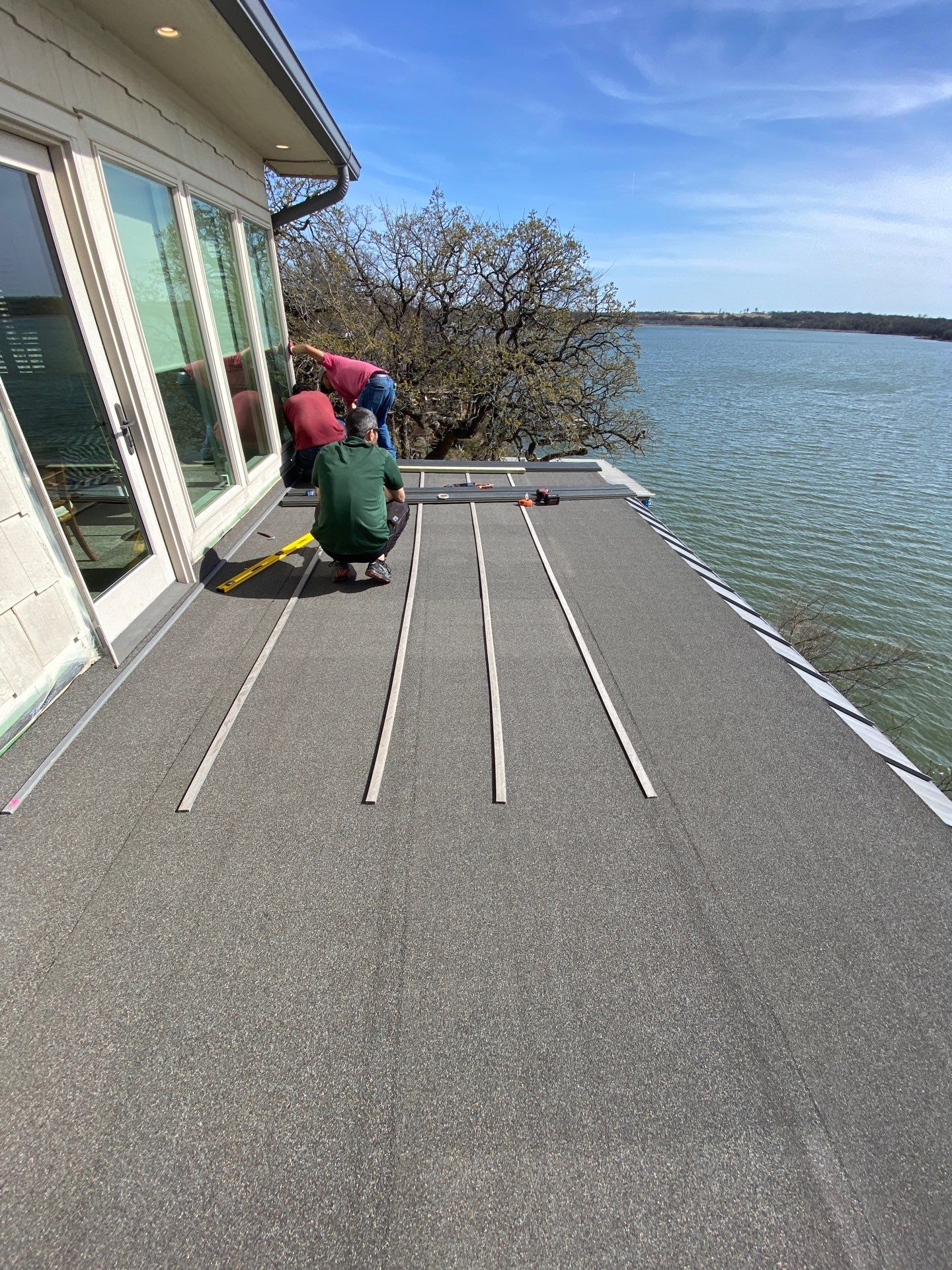 Duxxbak Deck on a Beautiful Private Lake  by BANA Roofing and Solar Supply