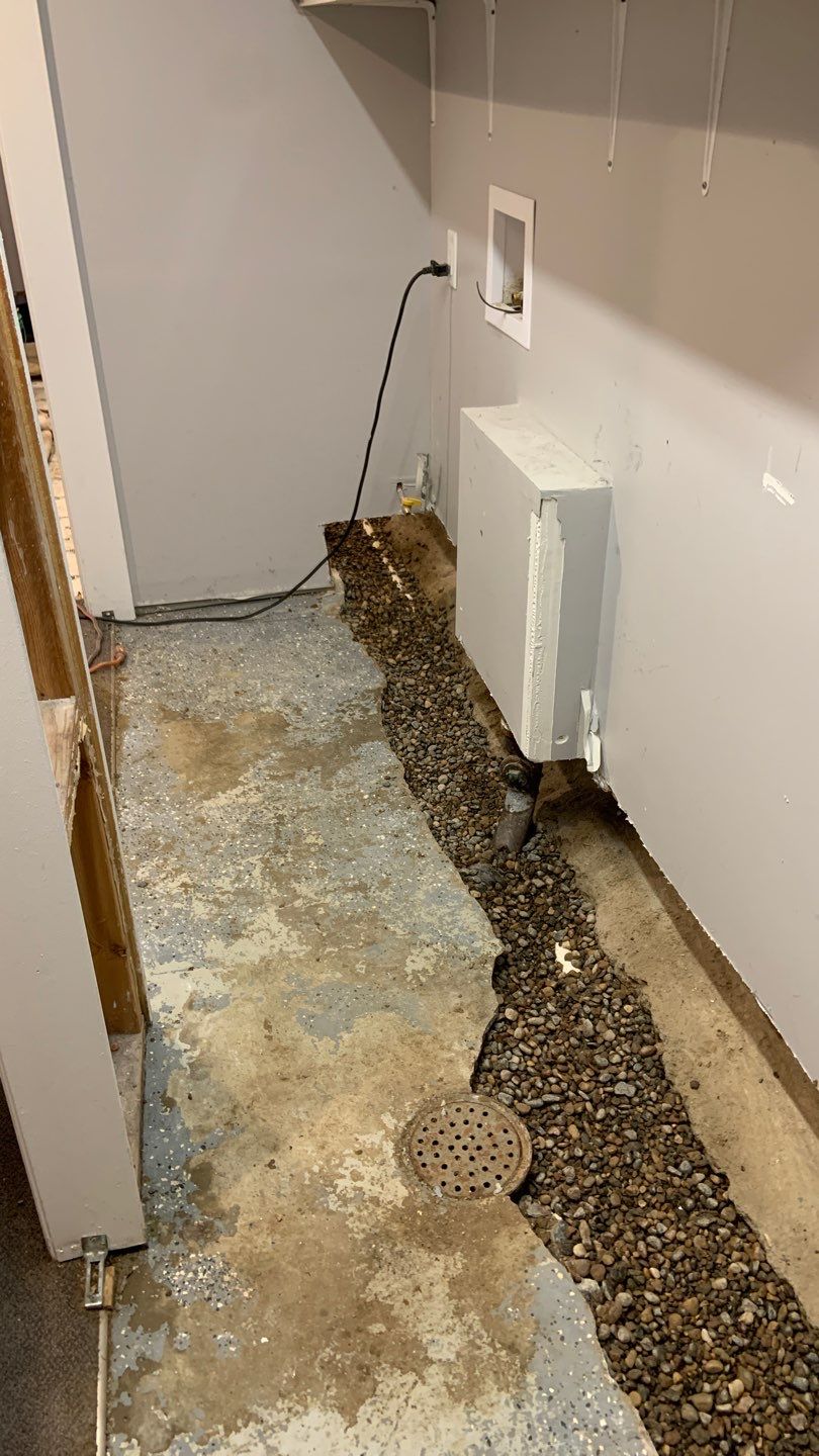 Interior Drain Tile in St. Louis Park by Waterproofing Northeast