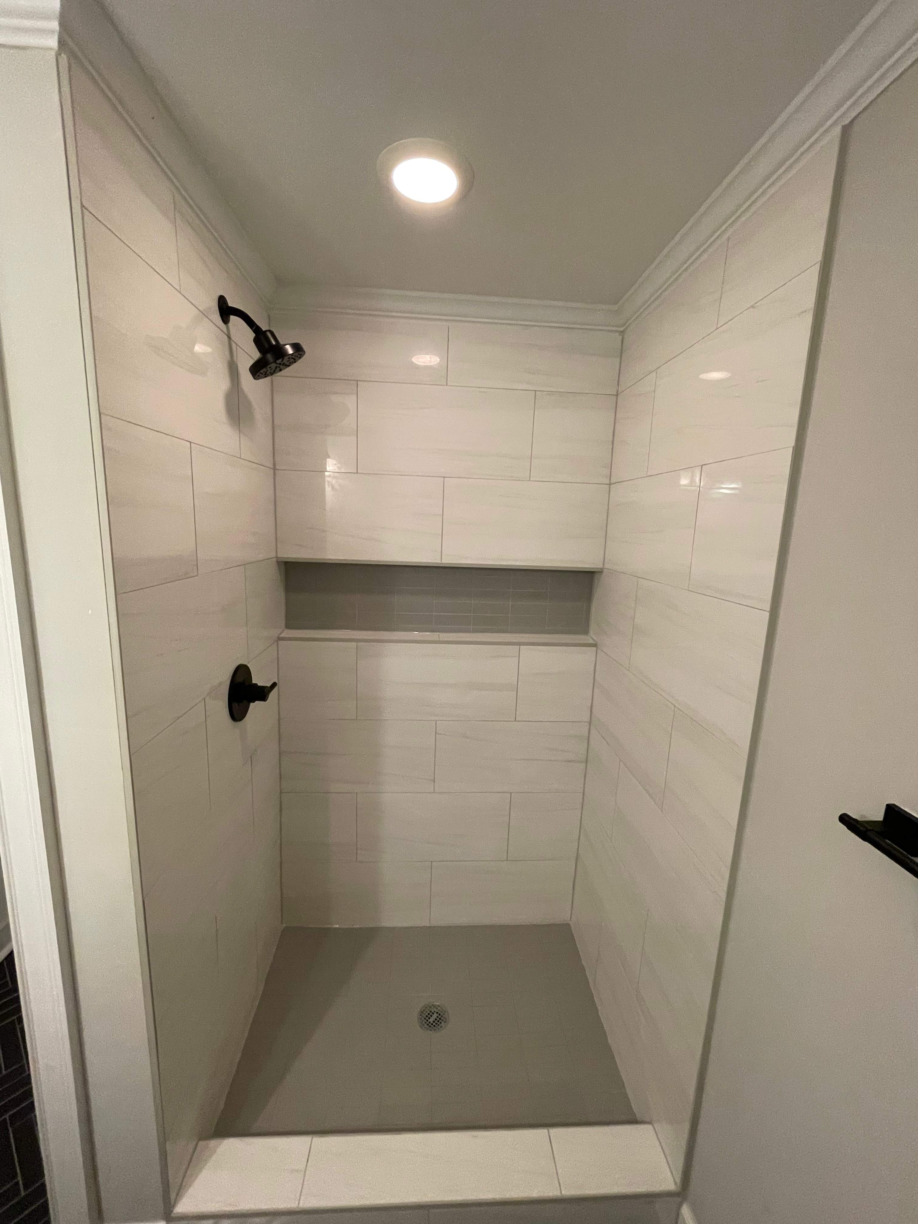 Basement bathroom full remodel by Prudencio