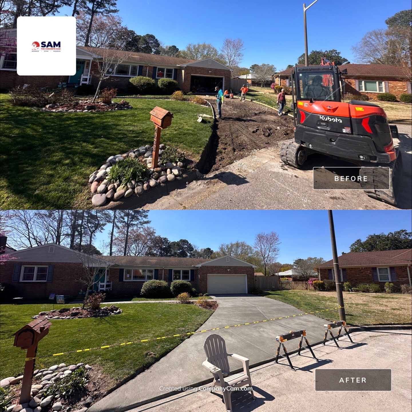 Project in Virginia Beach by Sam The Concrete Man Virginia Beach